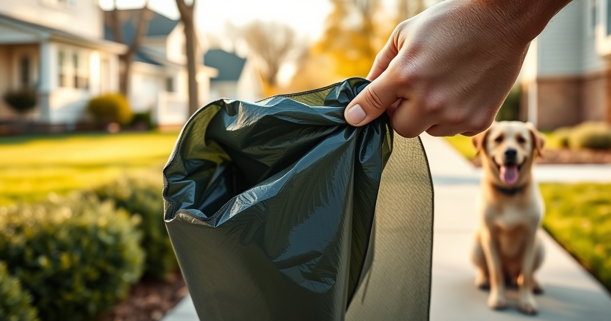 Best Pet Supplies Poop Bags in action