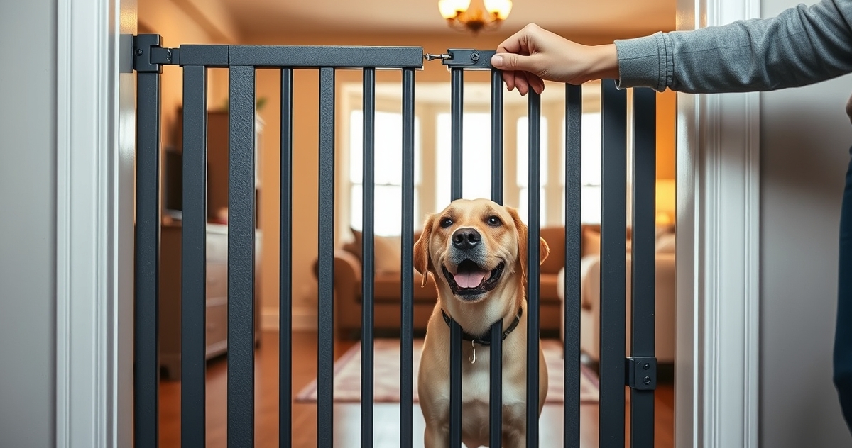 MidWest Steel Dog Gate in action