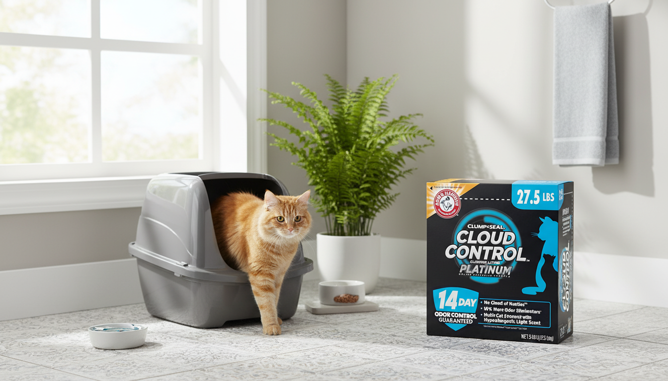 Arm & Hammer Cloud Control Platinum Litter in action