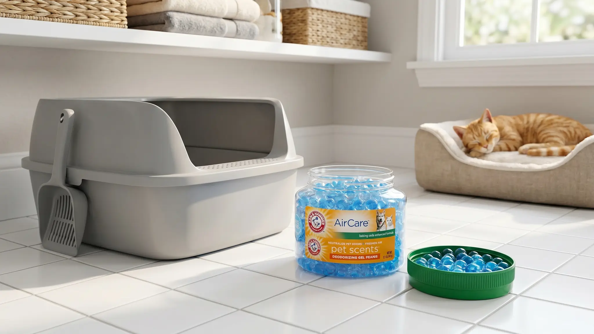 Arm & Hammer Deodorizing Beads in action