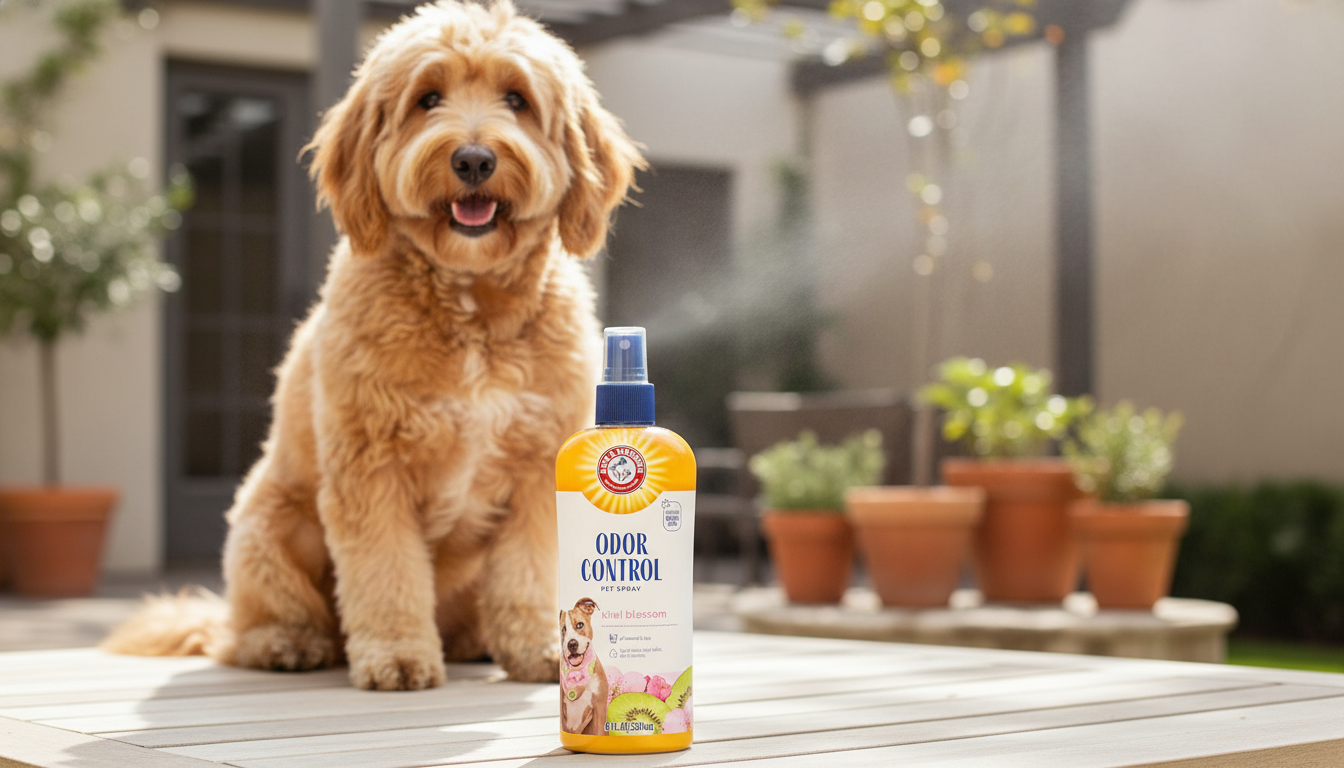 Arm & Hammer Dog Spray in action