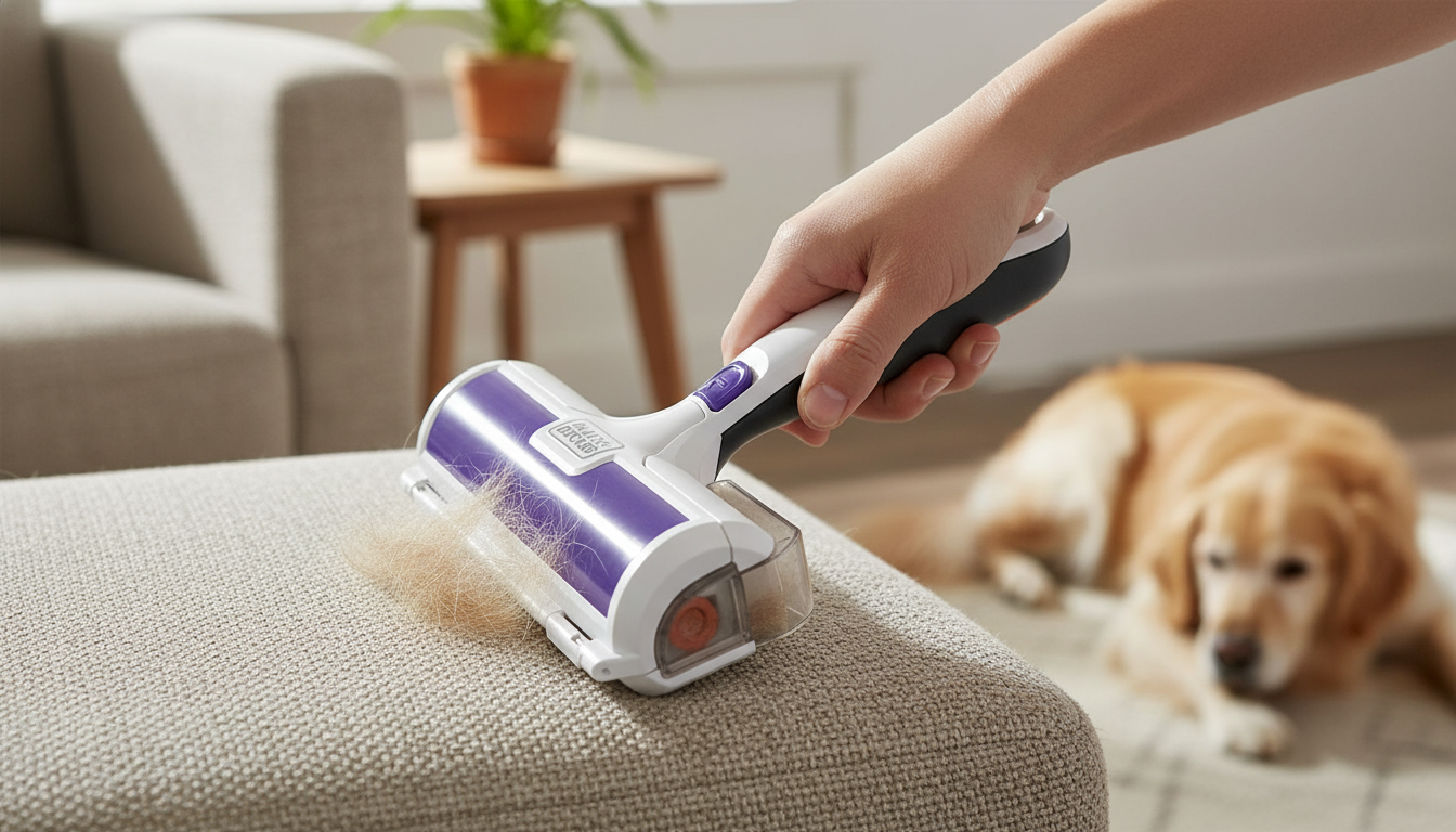Black+Decker Pet Hair Remover in action