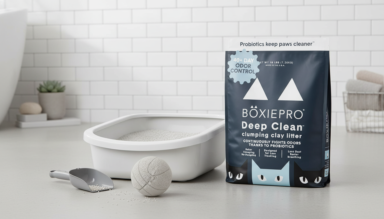 BoxiePro Probiotic Cat Litter in action