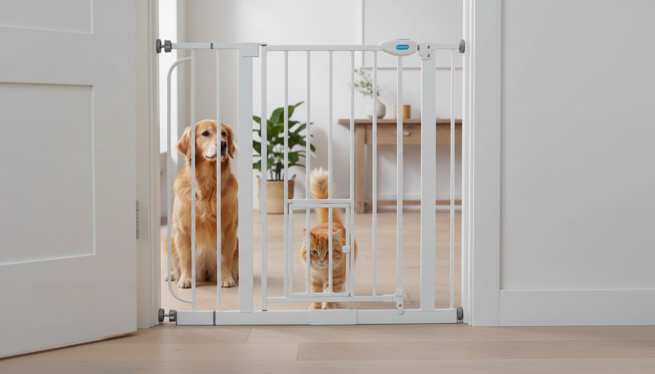 Carlson Extra Wide Dog Gate in action
