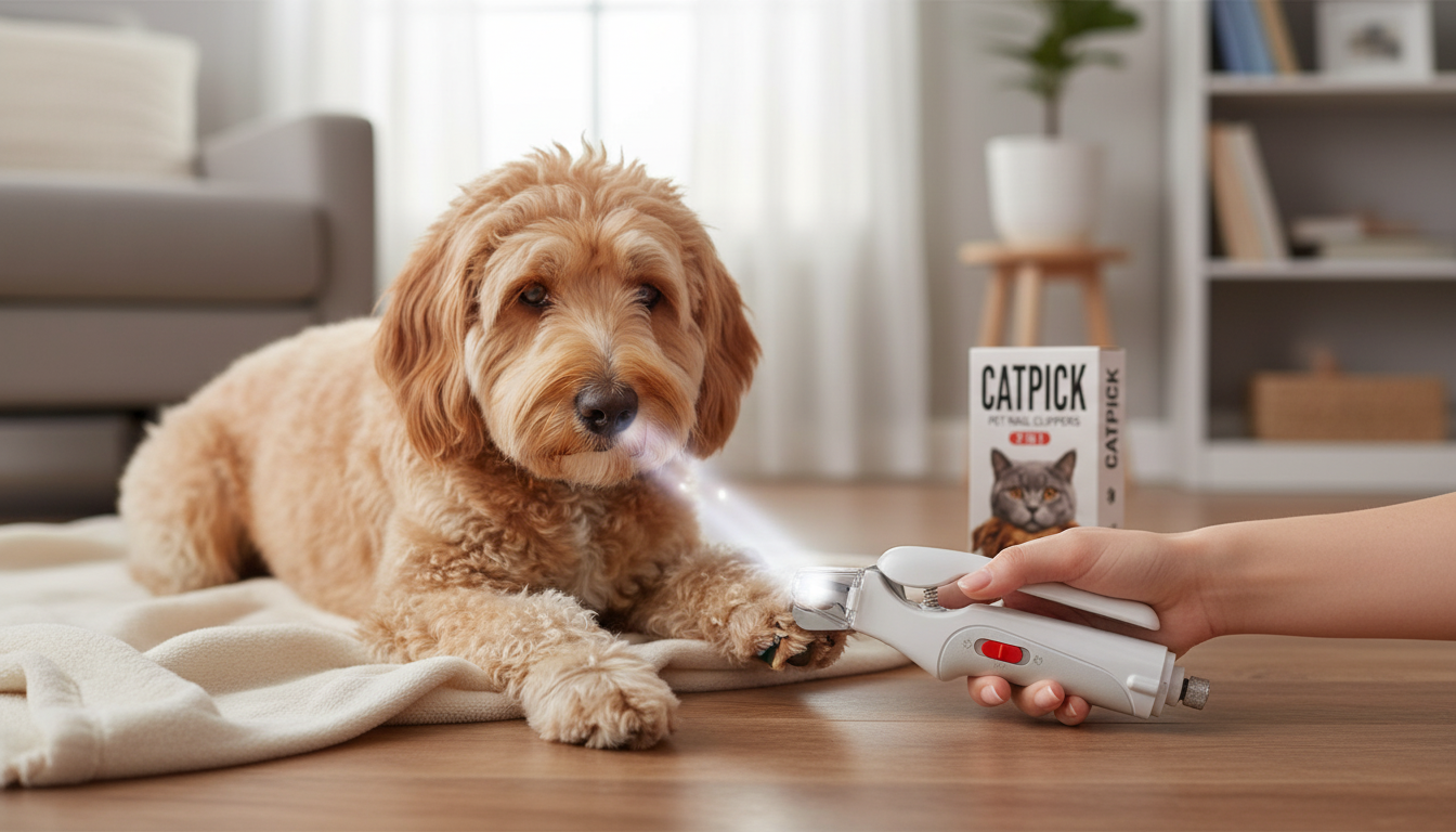 CATPICK Dog Nail Clippers in action