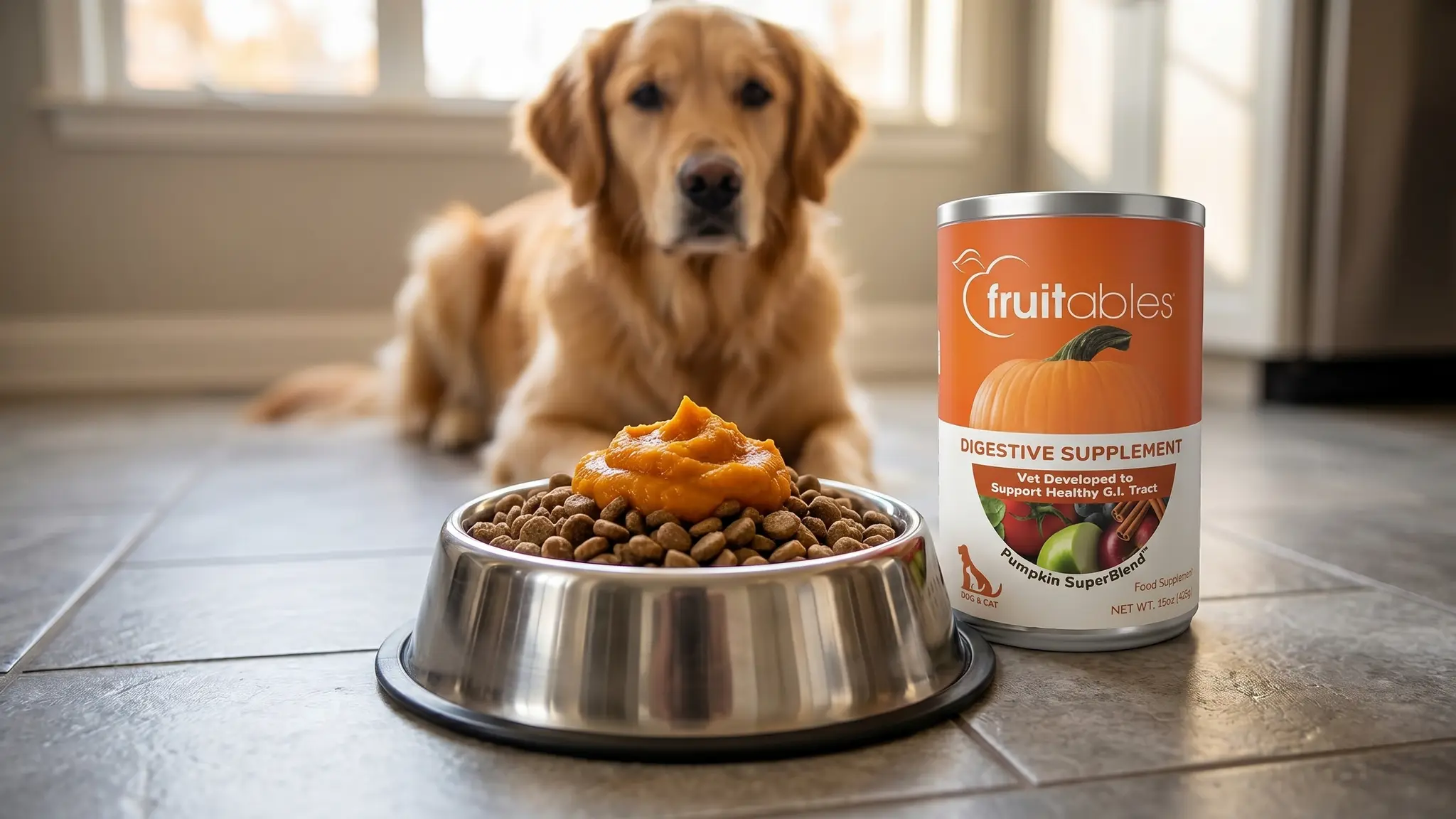 Fruitables Pumpkin Digestive Supplement in action