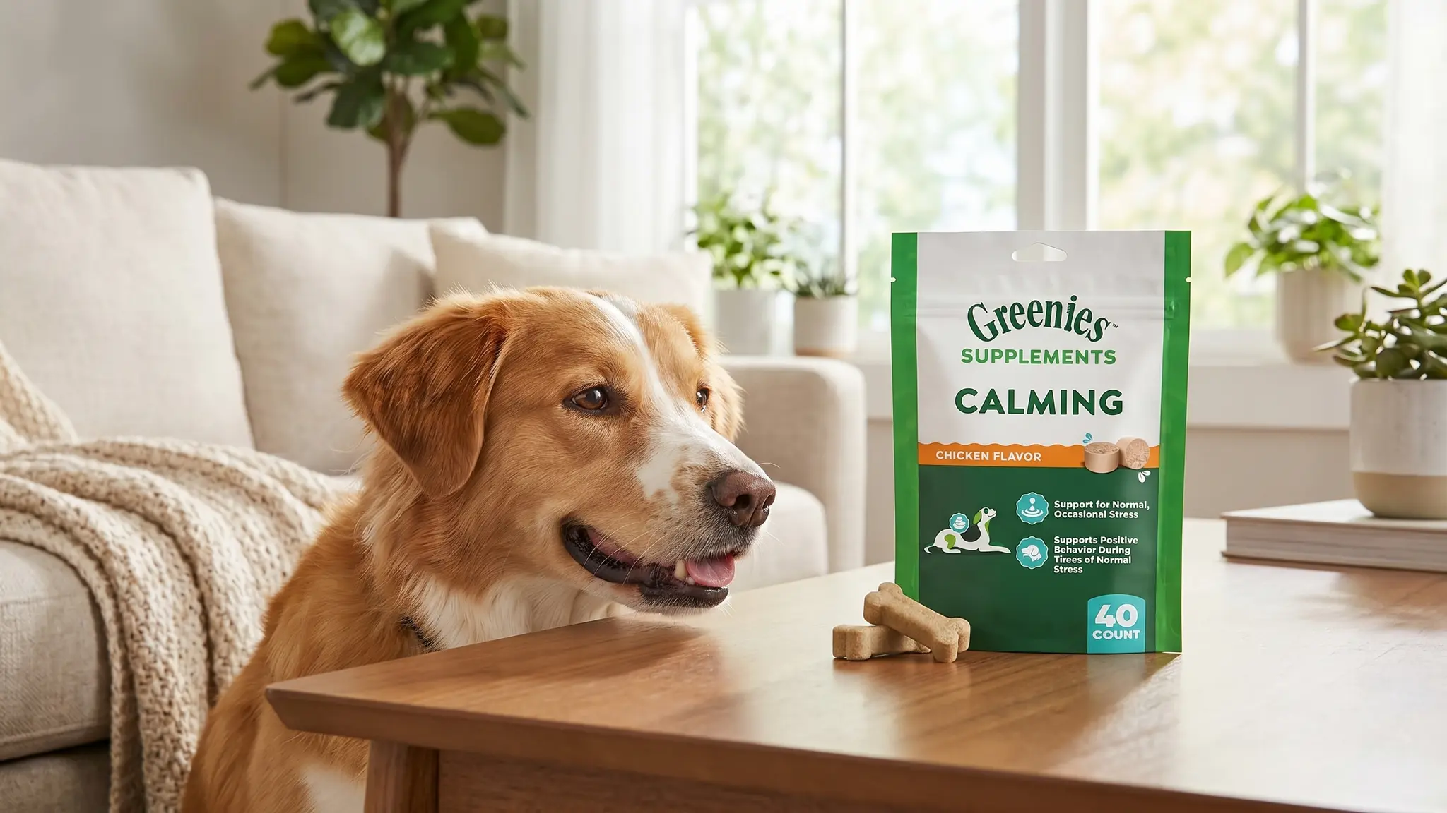 Greenies Calming Chews in action