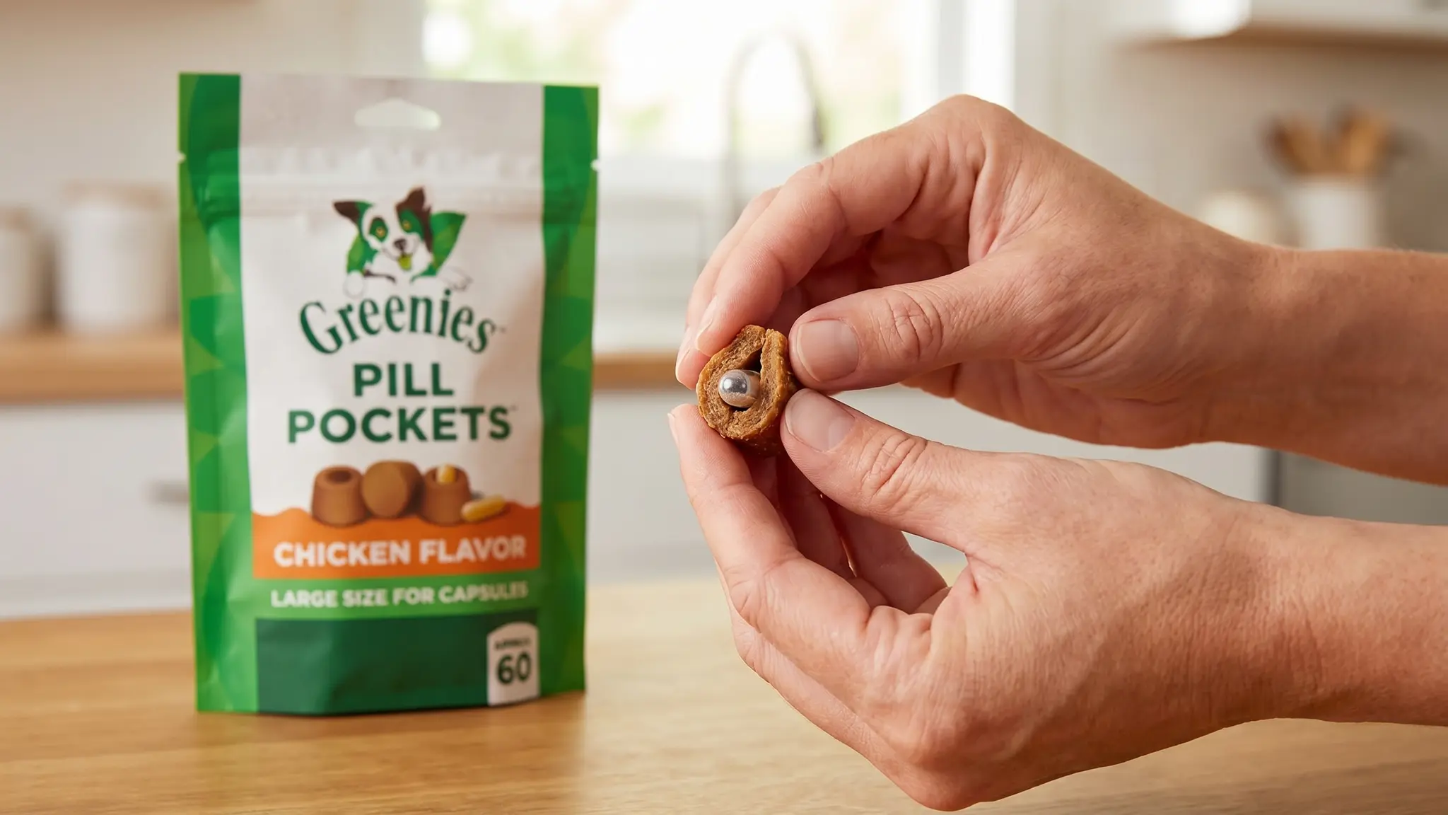 Greenies Pill Pockets in action