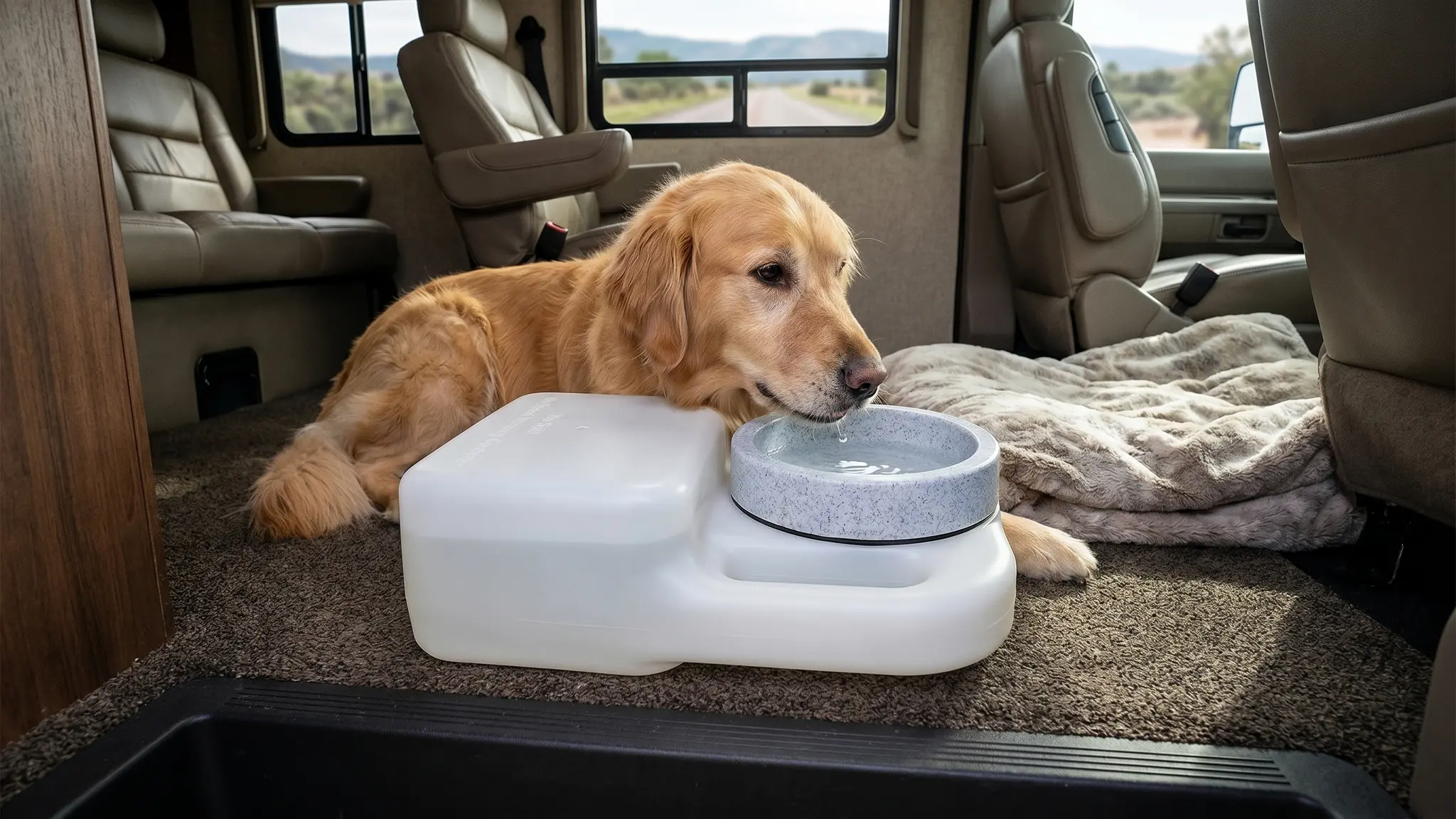 Heininger Waterboy Dog Bowl in action