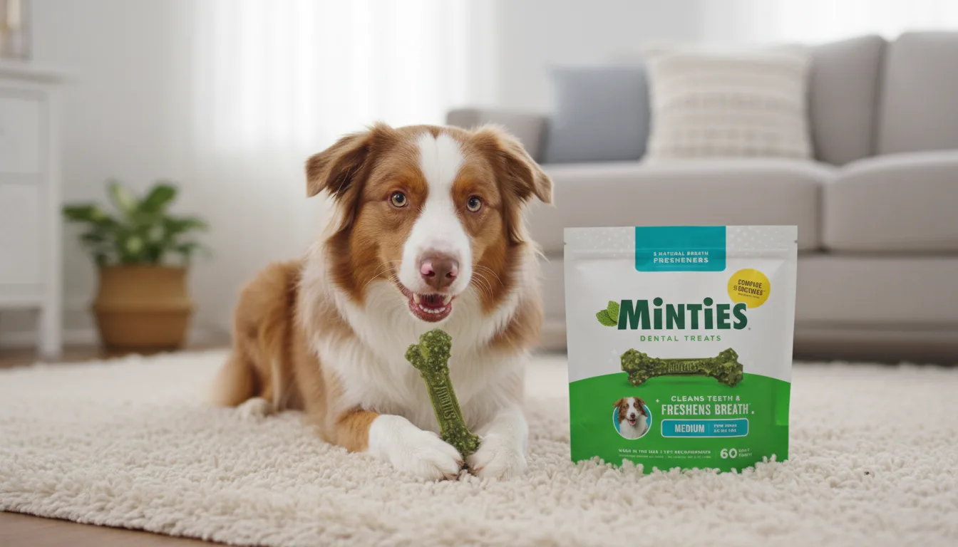 Minties Dental Chews in action