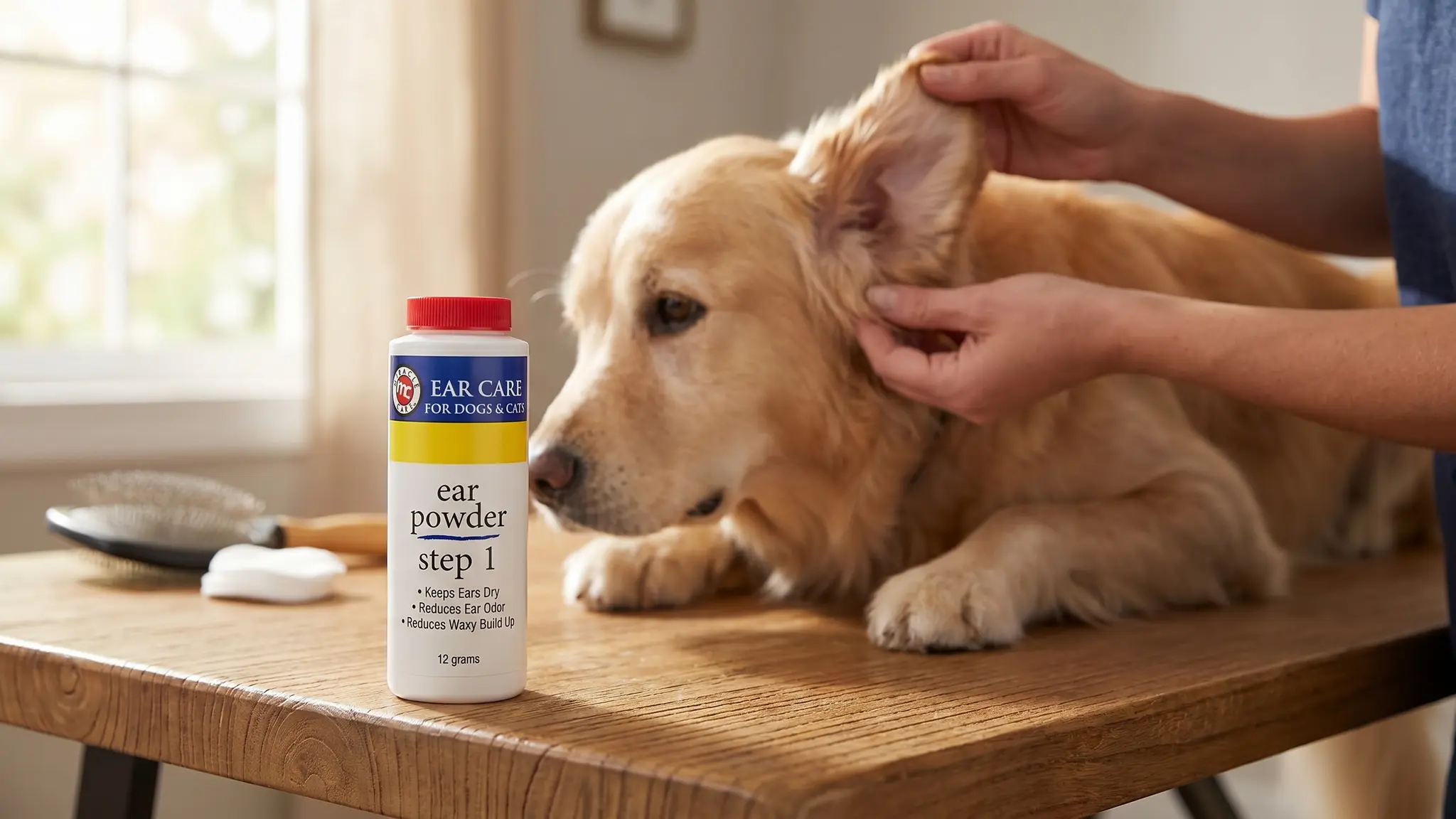 Miracle Care Ear Powder in action
