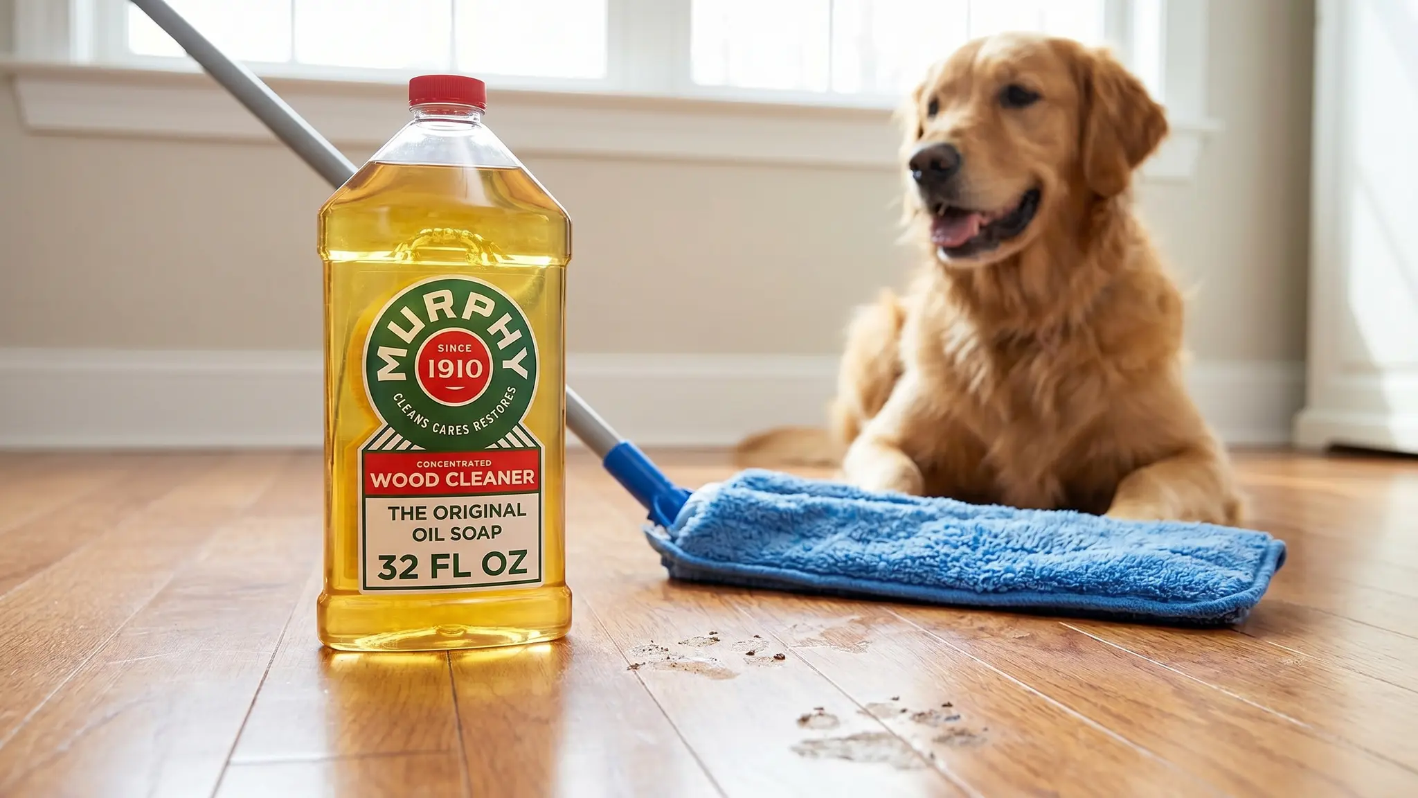 Murphy Oil Soap Wood Cleaner in action