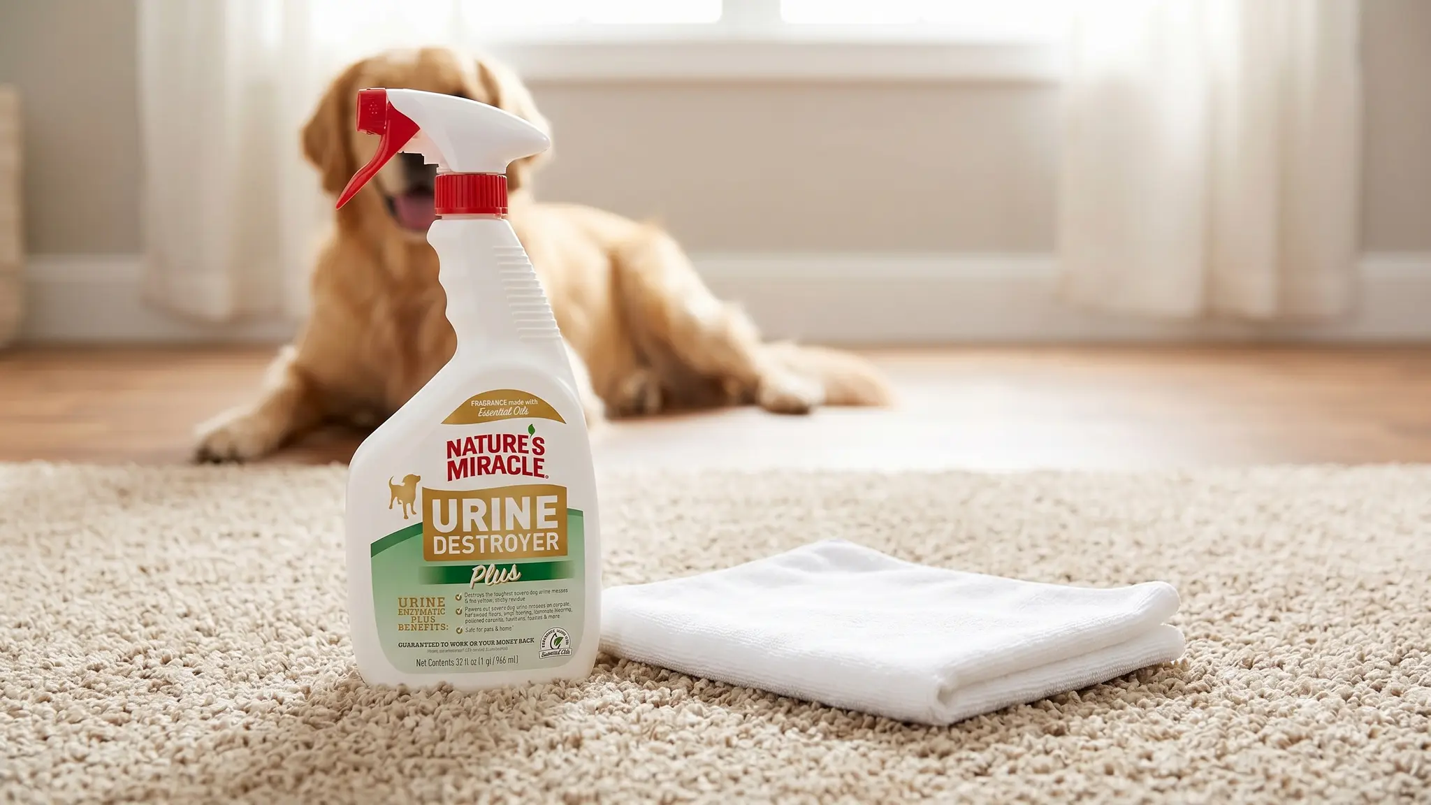 Nature's Miracle Urine Destroyer in action