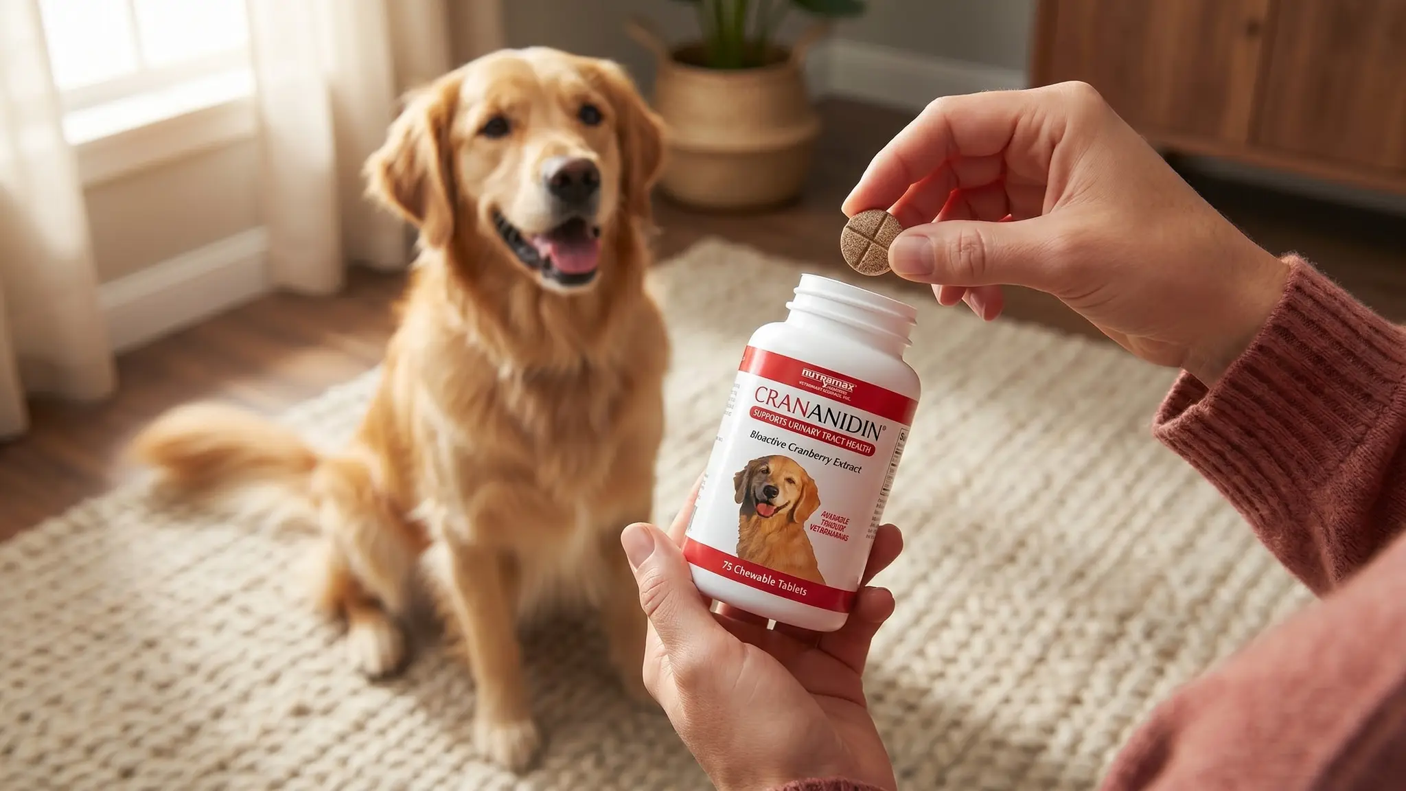 Nutramax Crananidin for Dogs in action