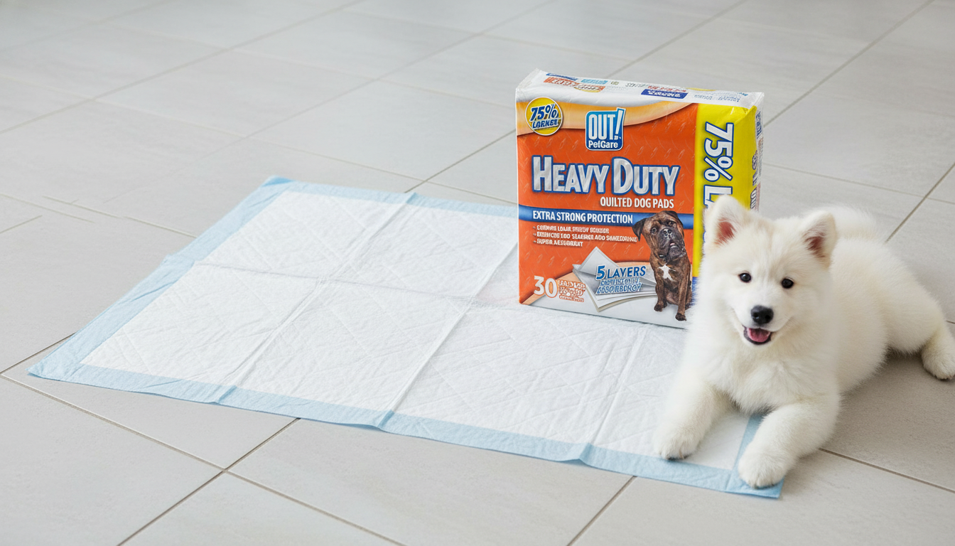 OUT! Puppy Pads XXL in action