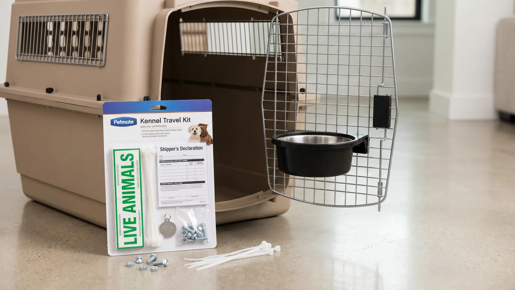 Petmate Kennel Travel Kit in action