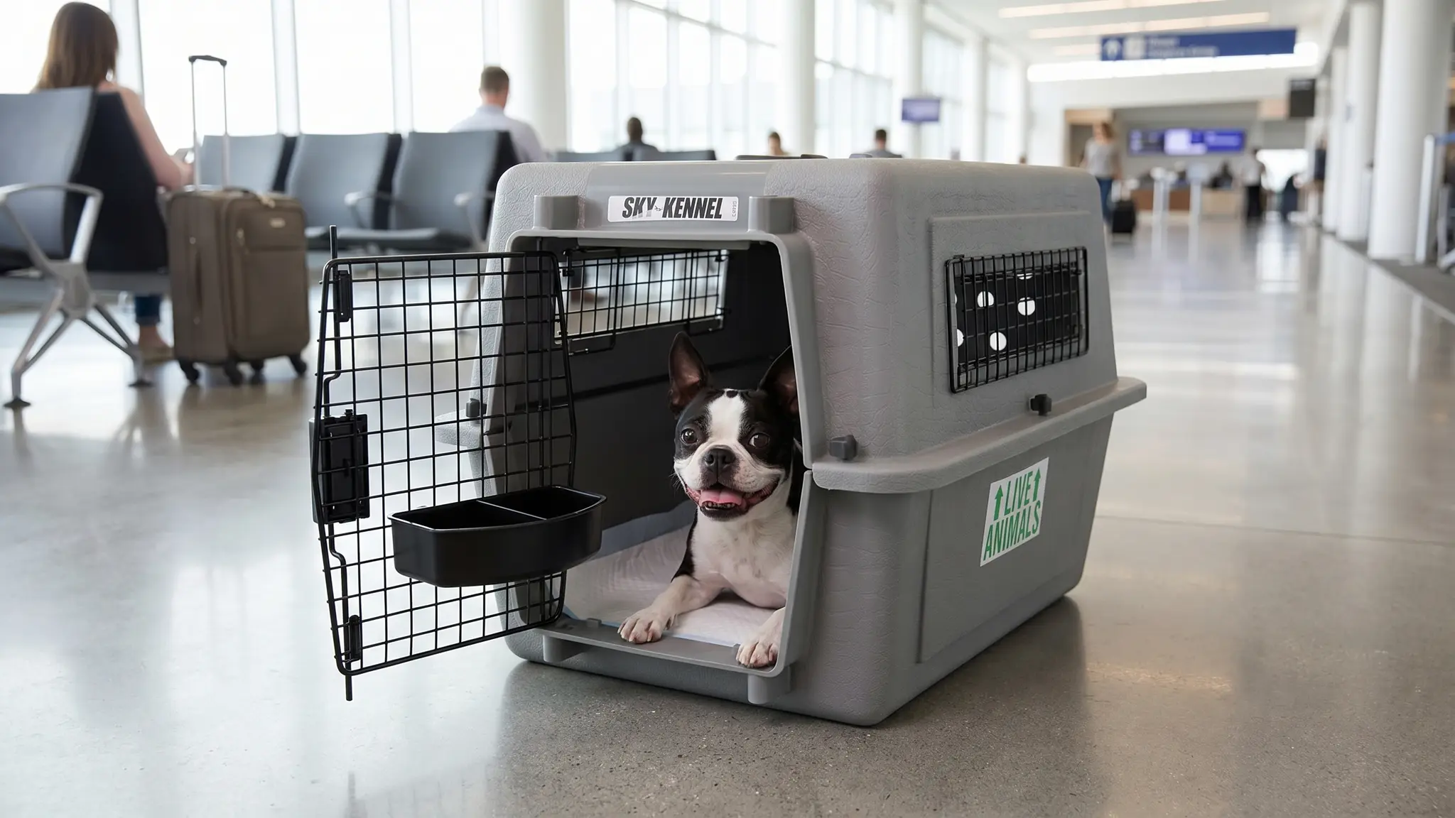 Petmate Sky Kennel in action