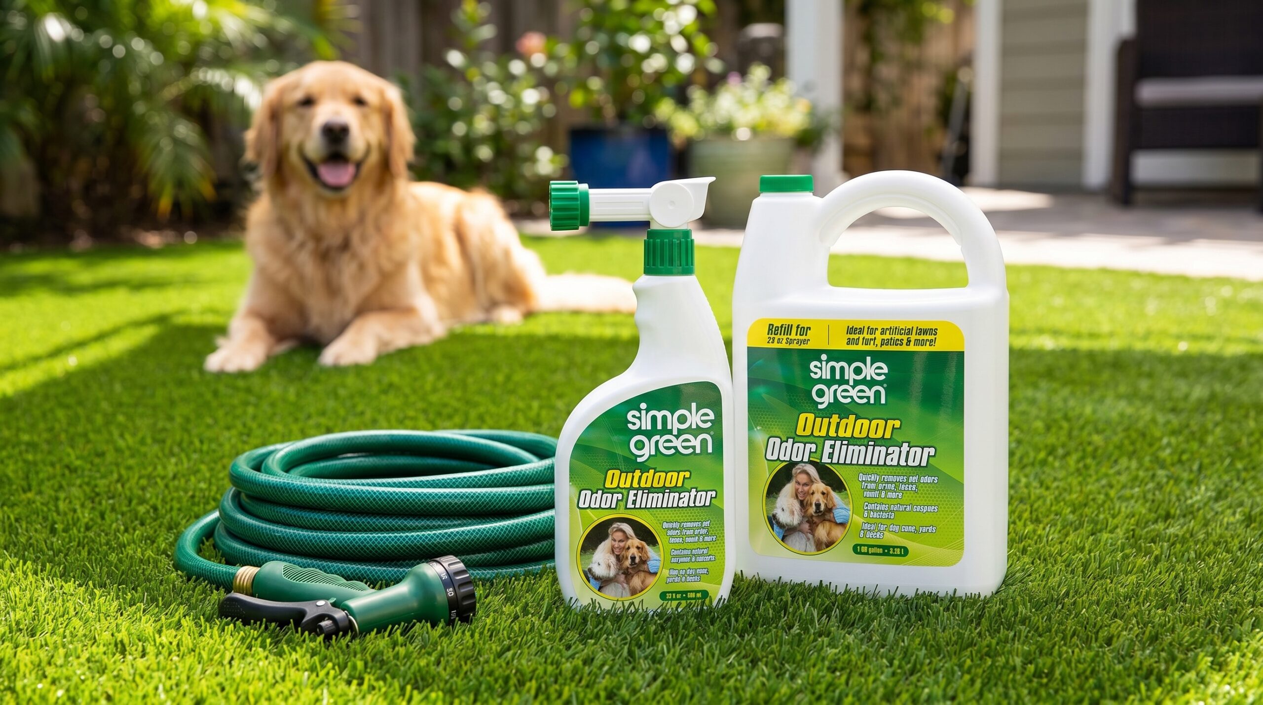 Simple Green Outdoor Odor Eliminator in action