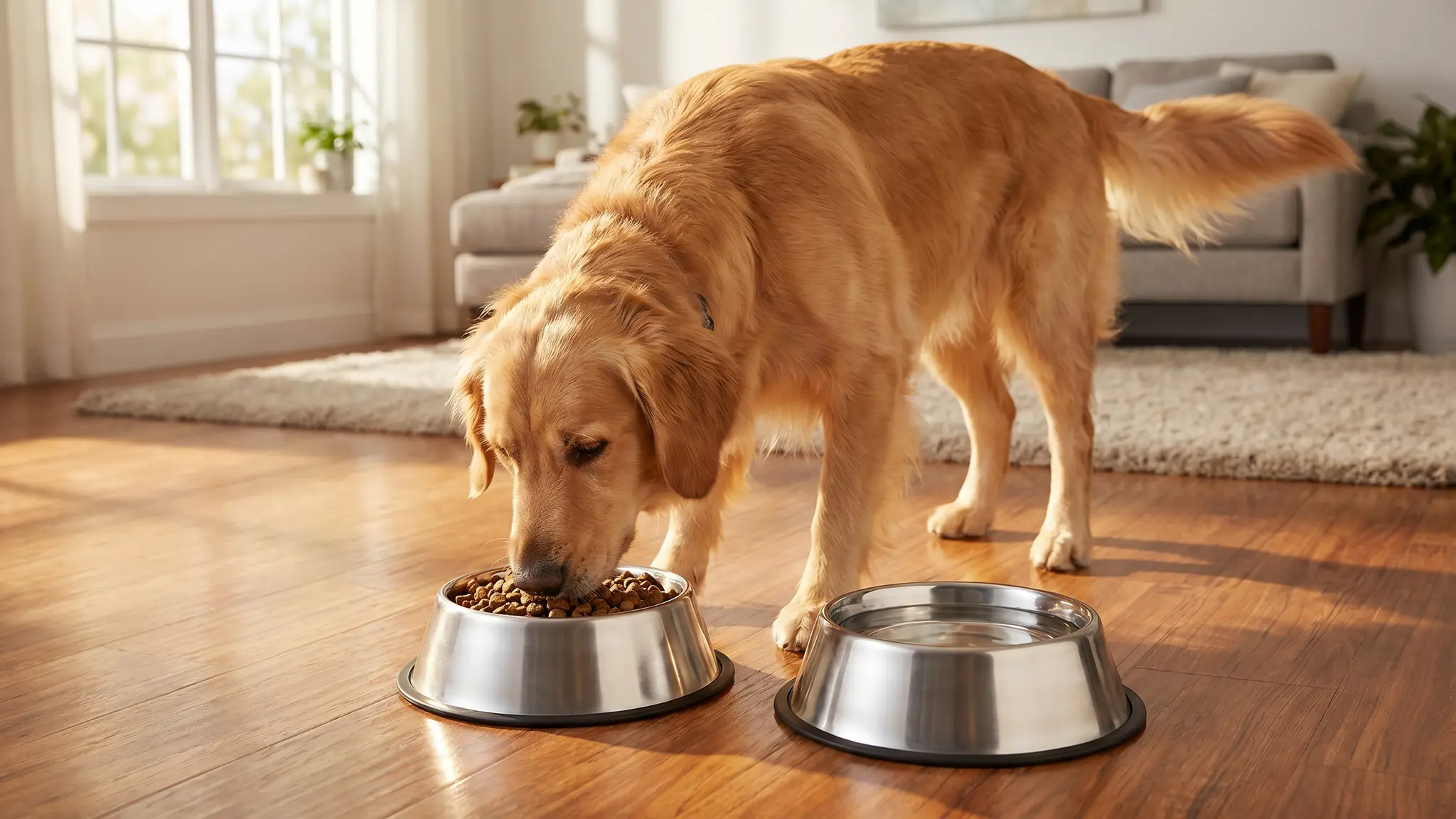 Amazon Basics Dog Bowls in action