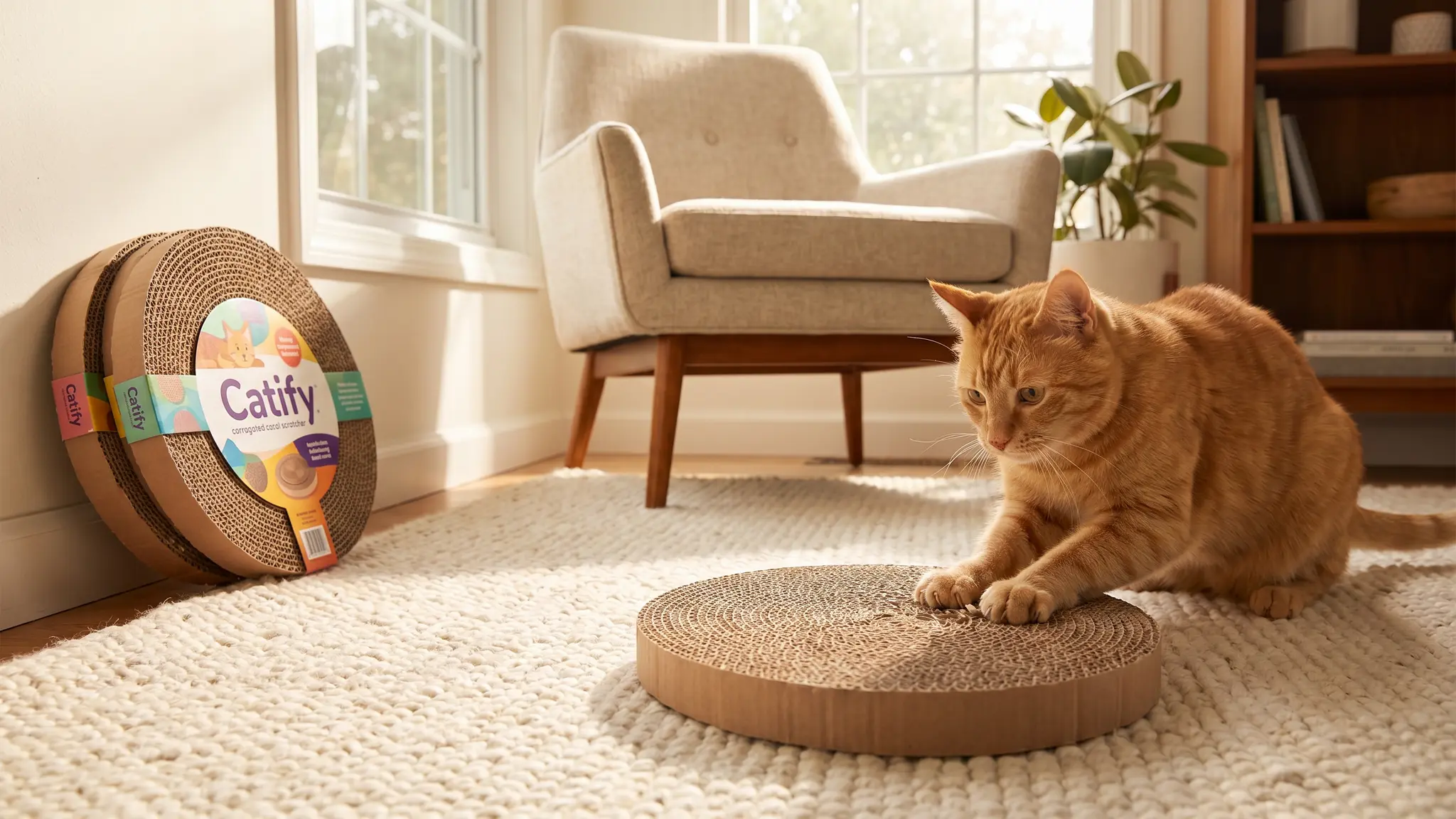 Catify Cat Scratcher Review 2026: Is It Worth Buying? 2 Catify Cat Scratcher in action