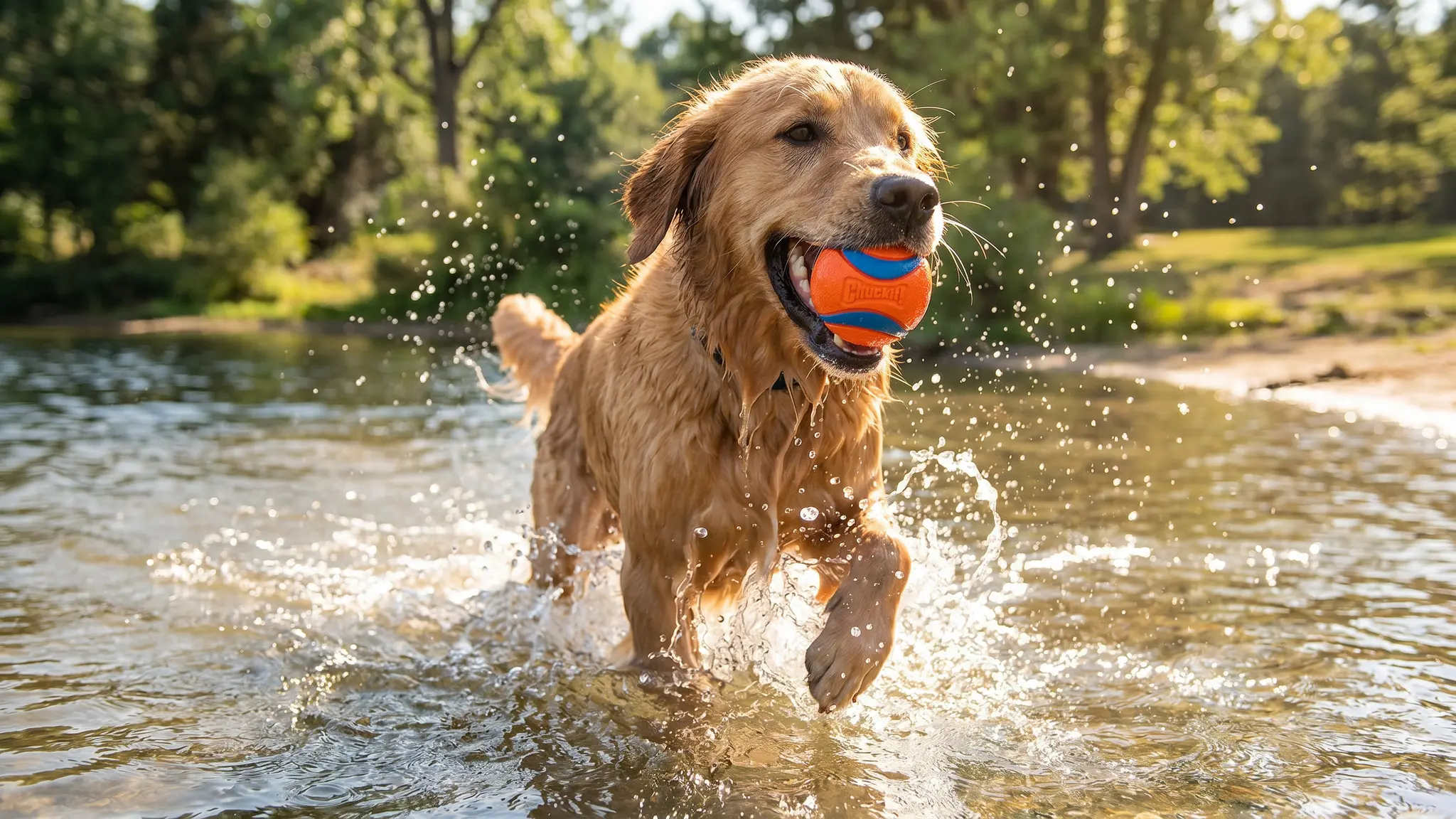 Chuckit Ultra Ball in action