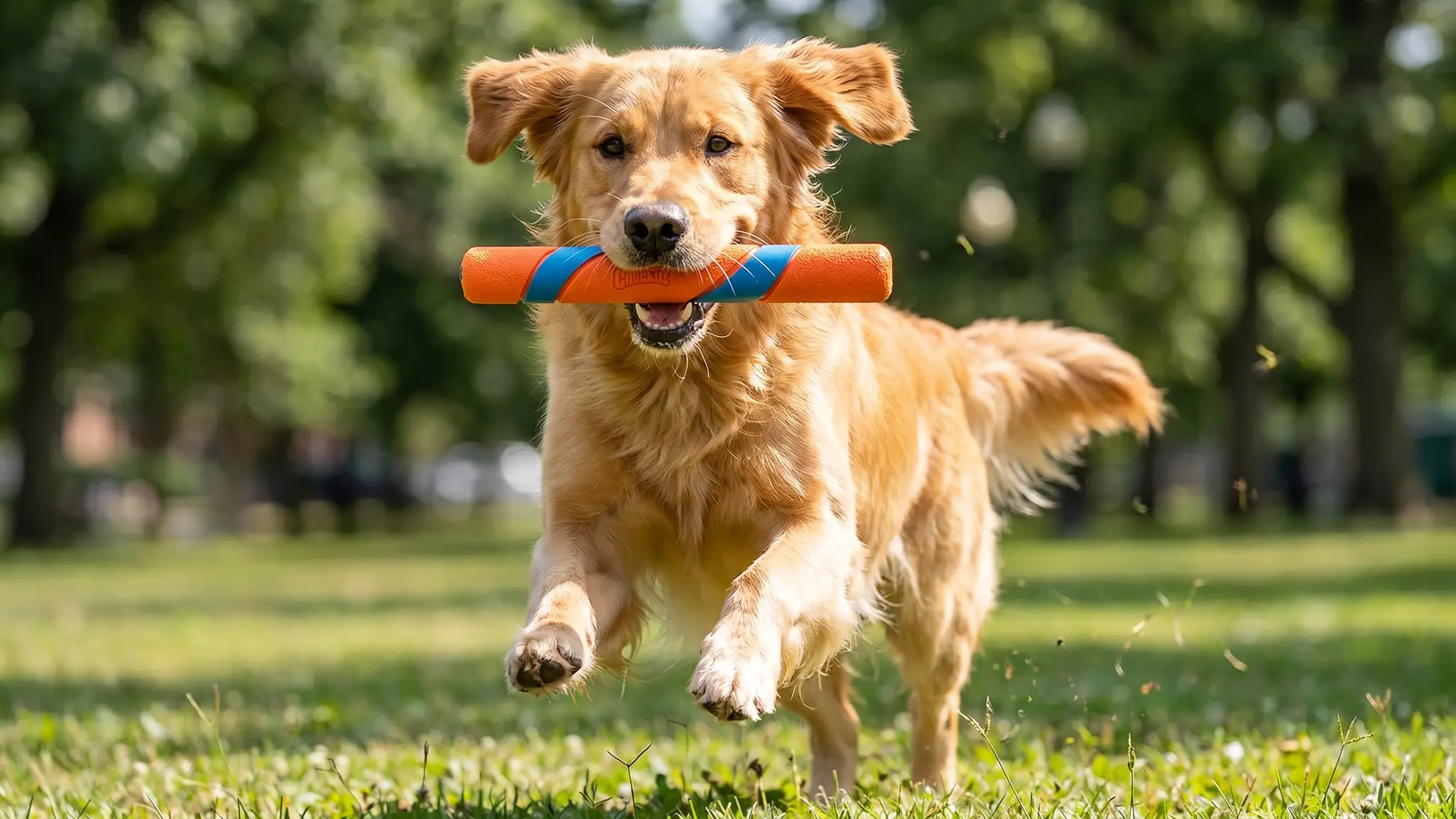Chuckit Ultra Fetch Stick in action