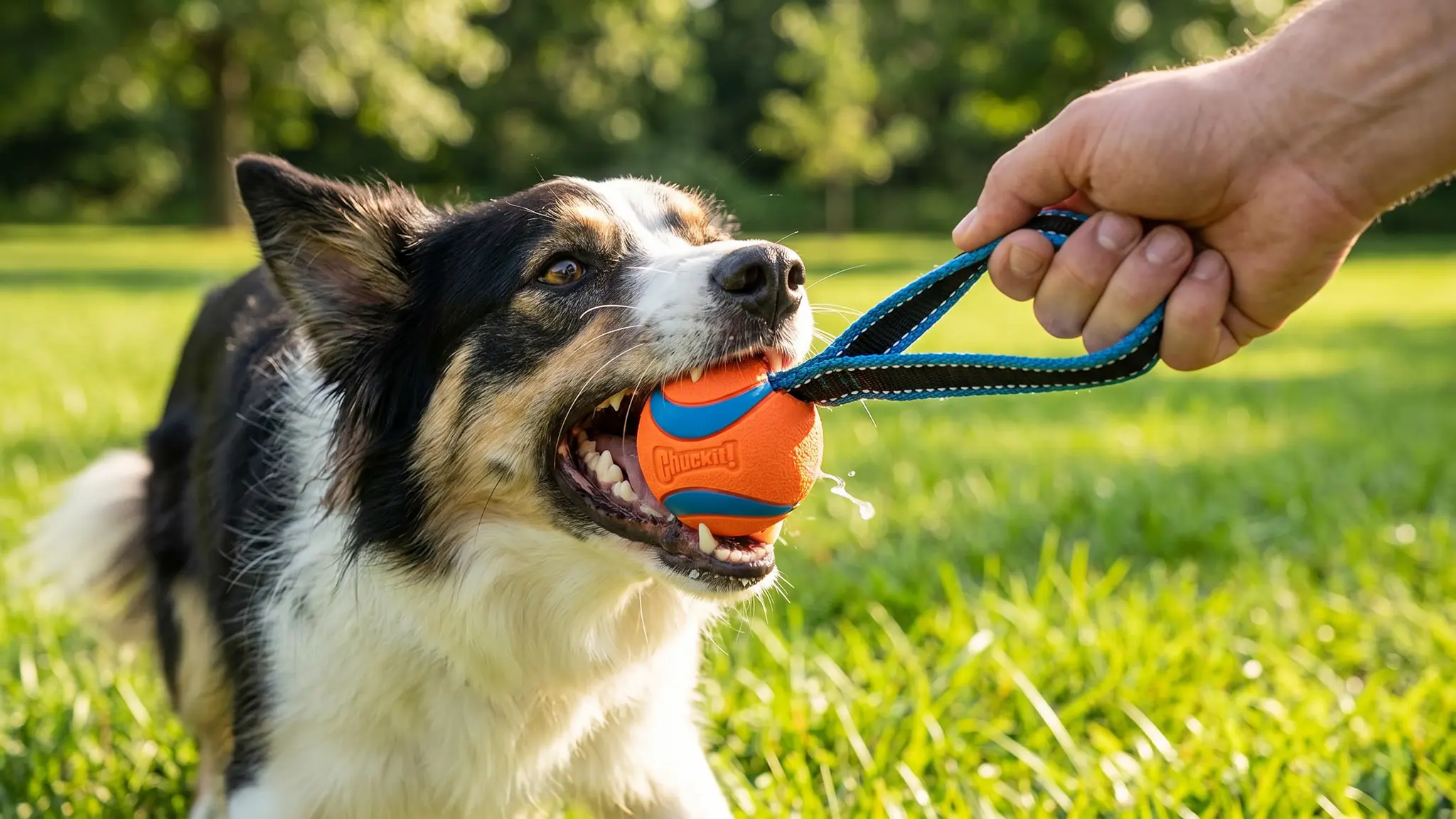 Chuckit Ultra Tug in action