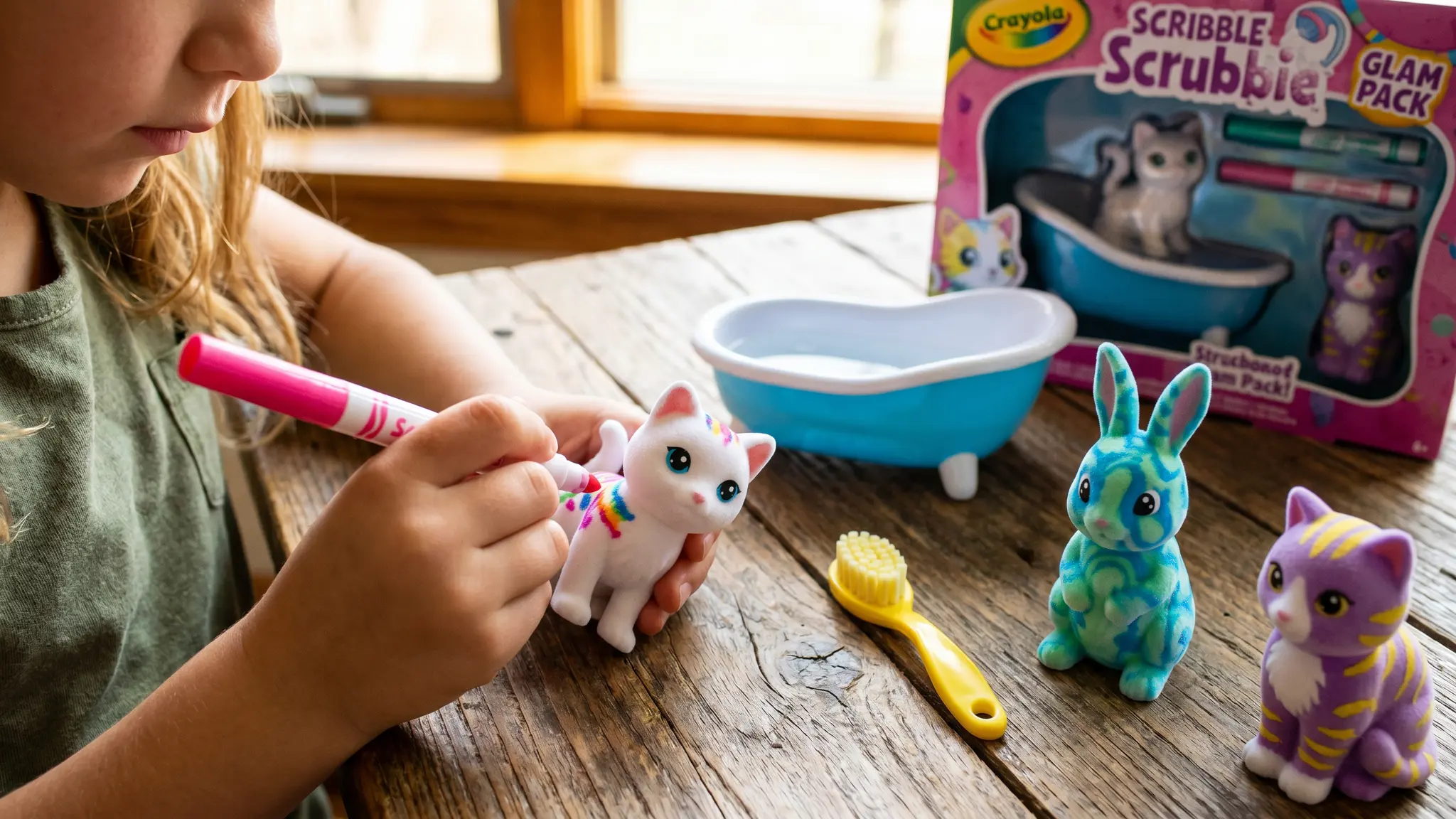 Crayola Scribble Scrubbies Glam Pack Review 2026: Toy Verdict 2 Crayola Scribble Scrubbies Glam Pack in action