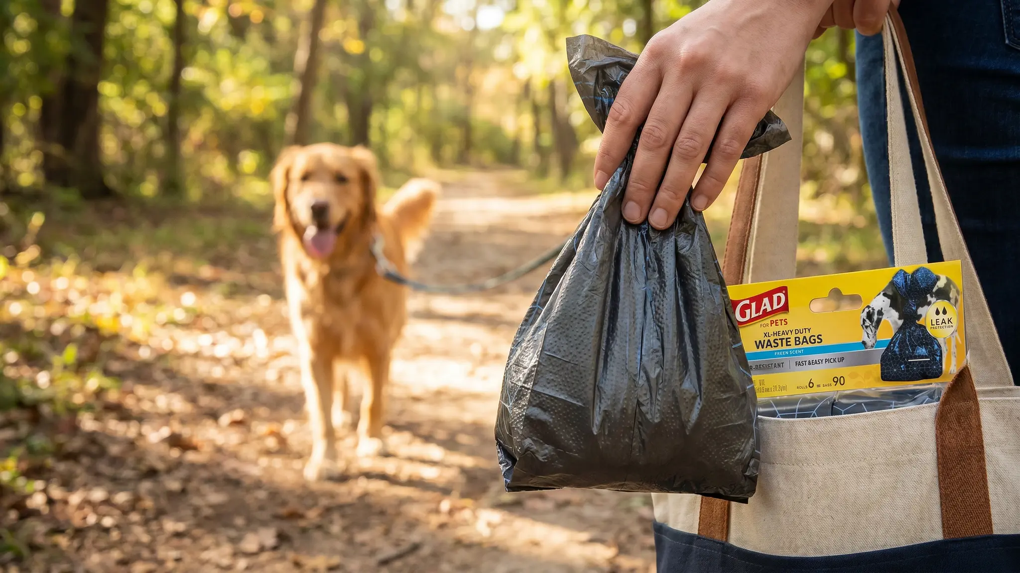 Glad for Pets Poop Bags Review 2026: Worth Buying? 2 Glad for Pets Poop Bags in action