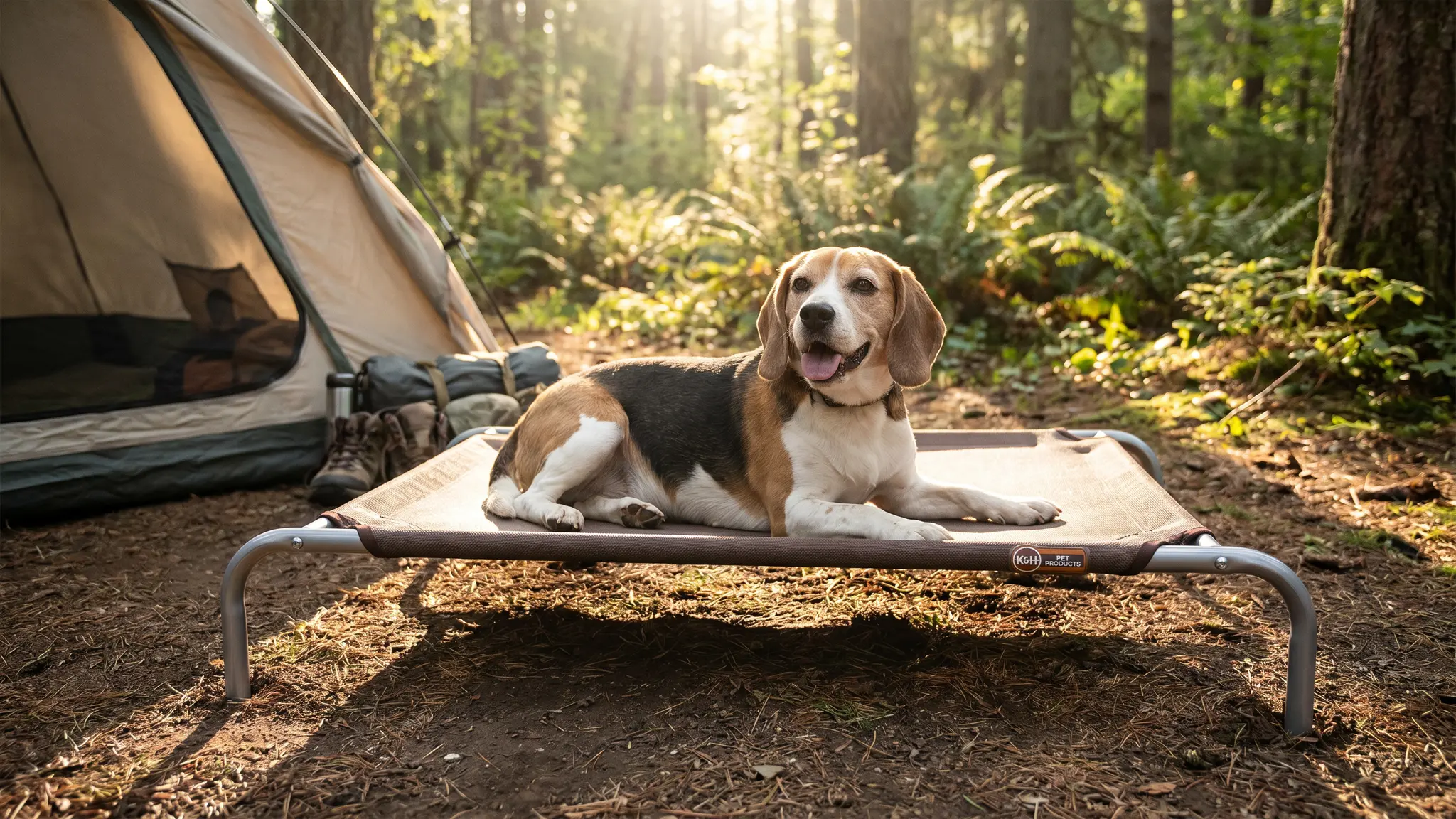 K&H Elevated Dog Bed Review 2026: Cooling Bed Verdict 2 K&H Elevated Dog Bed in action