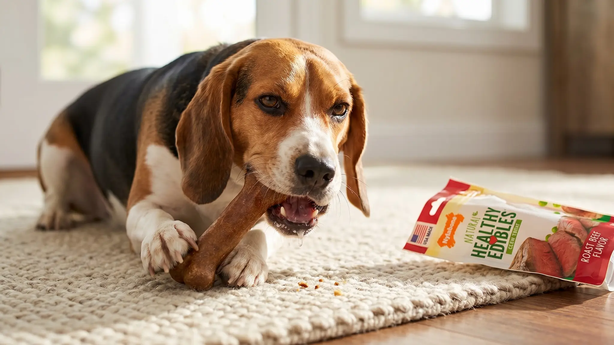Nylabone Healthy Edibles Review 2026: Is It Worth It? 2 Nylabone Healthy Edibles in action