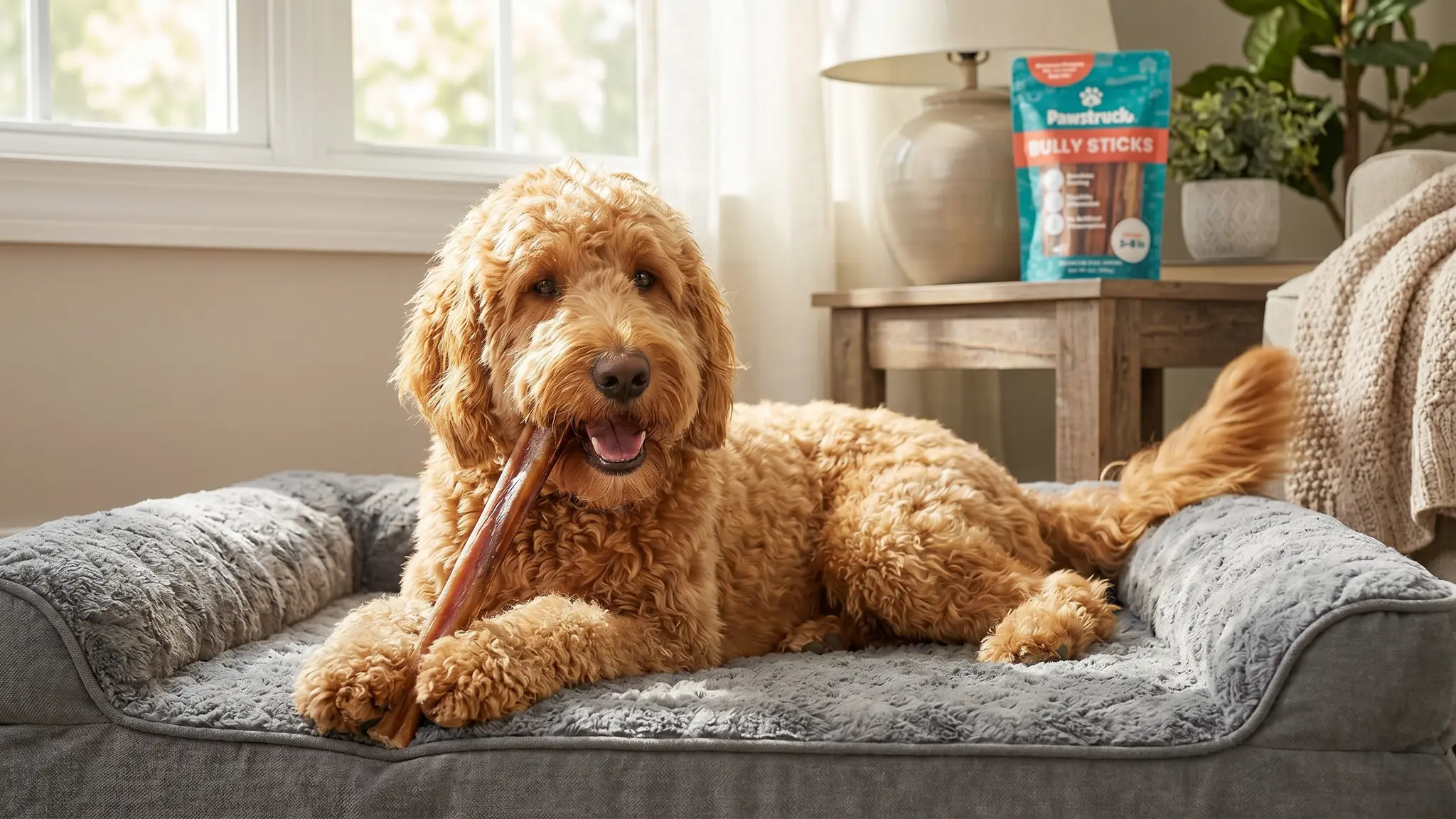 Pawstruck Bully Sticks Review 2026: Safe for Dogs? 2 Pawstruck Bully Sticks in action
