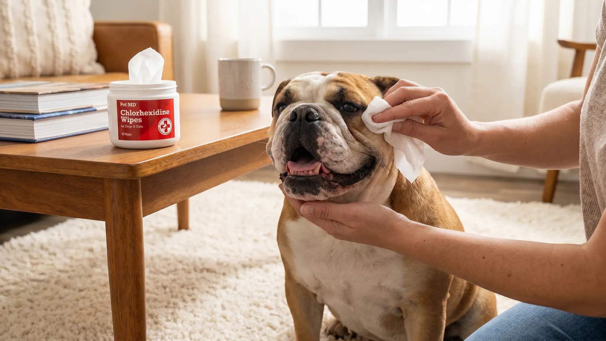Pet MD Topical Wipes in action