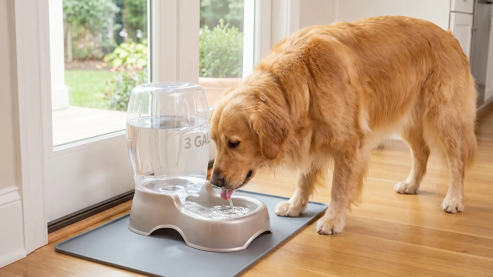 Petmate Pet Cafe Waterer Review 2026: Pros and Cons 2 Petmate Pet Cafe Waterer in action