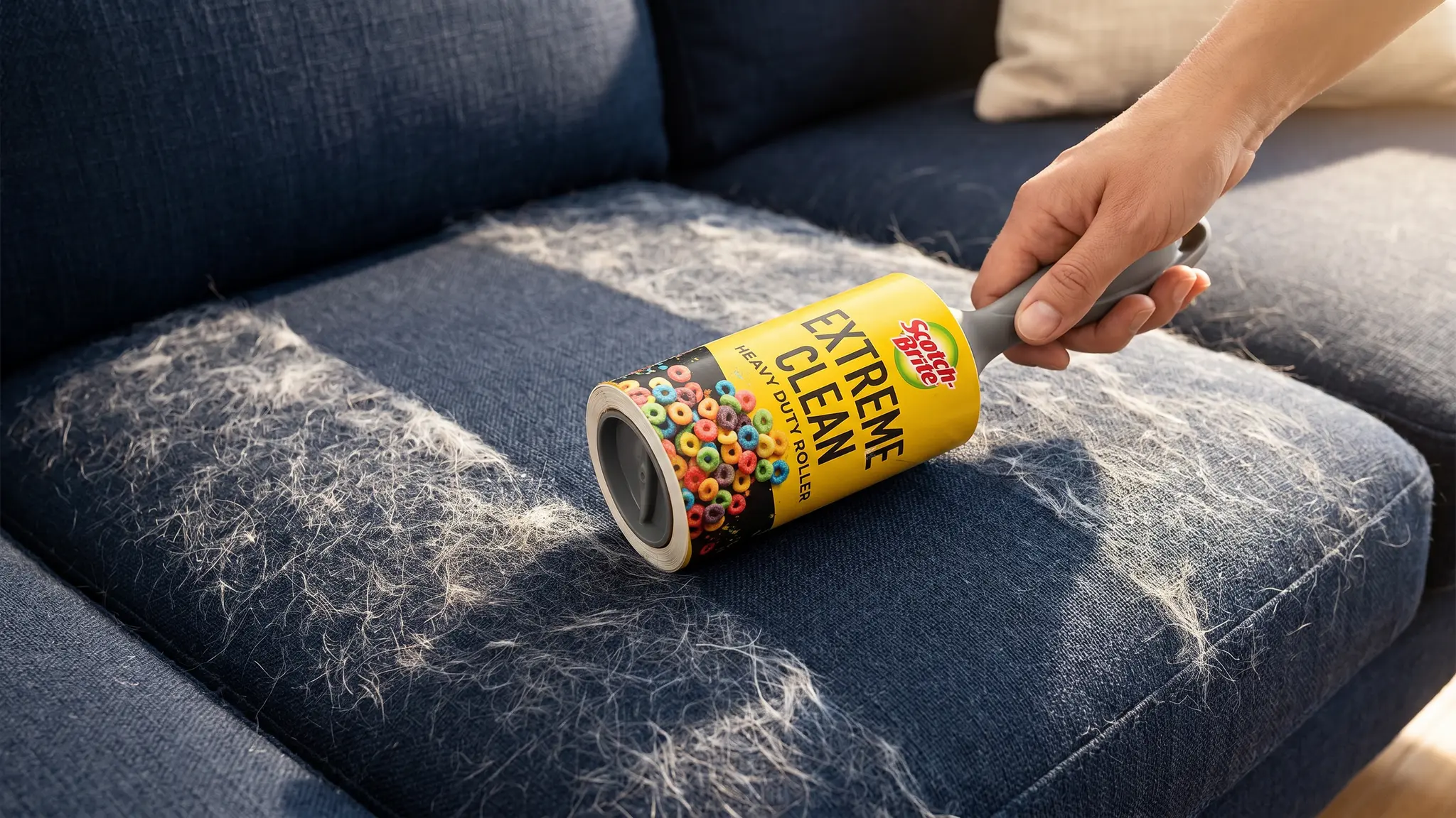Scotch-Brite Lint Roller Review 2026: Pet Hair Verdict 2 Scotch-Brite Lint Roller in action