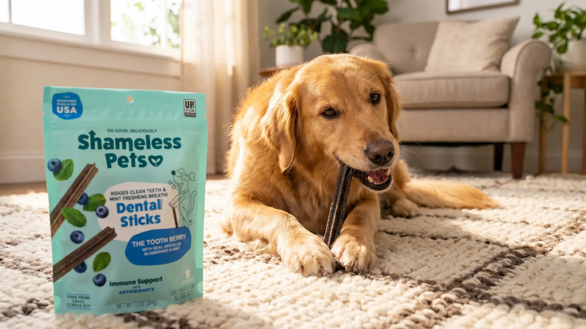 Shameless Pets Dental Chews Review 2026: Worth It? 2 Shameless Pets Dental Chews in action