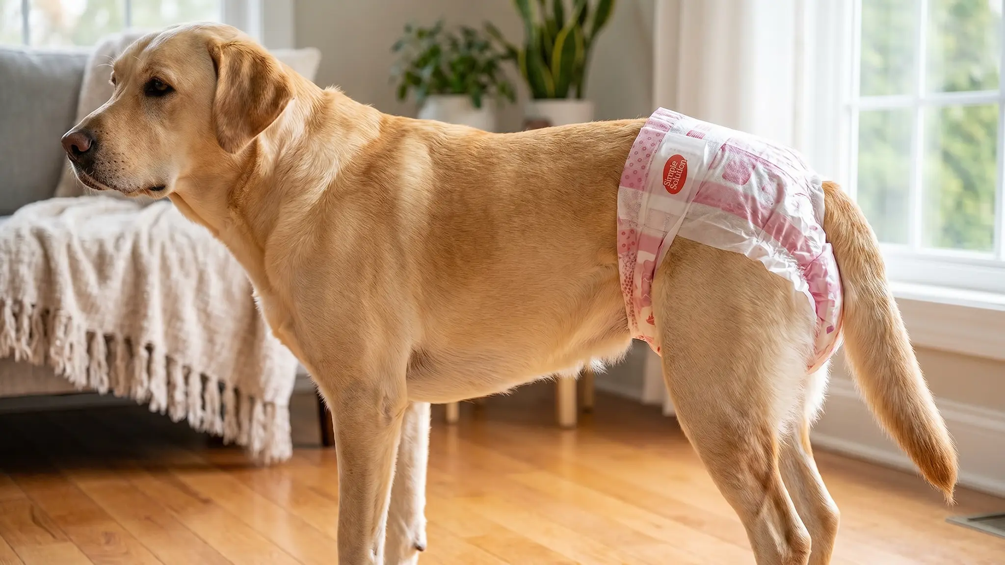 Simple Solution Dog Diapers in action