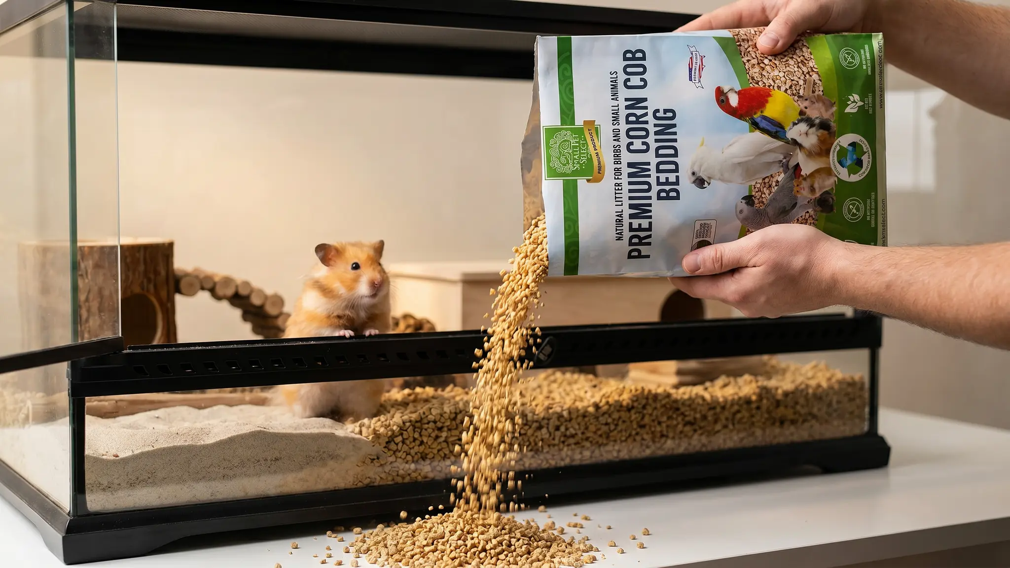 Small Pet Select Corn Cob Bedding Review 2026: Is It Safe? 2 Small Pet Select Corn Cob Bedding in action