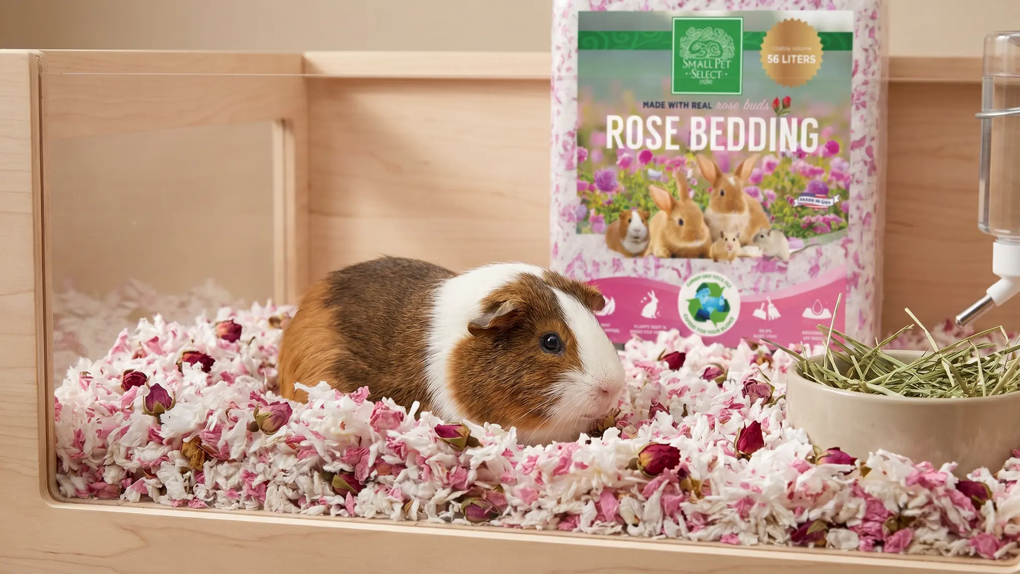 Small Pet Select Rose Bedding Review 2026: Pros and Cons 2 Small Pet Select Rose Bedding in action