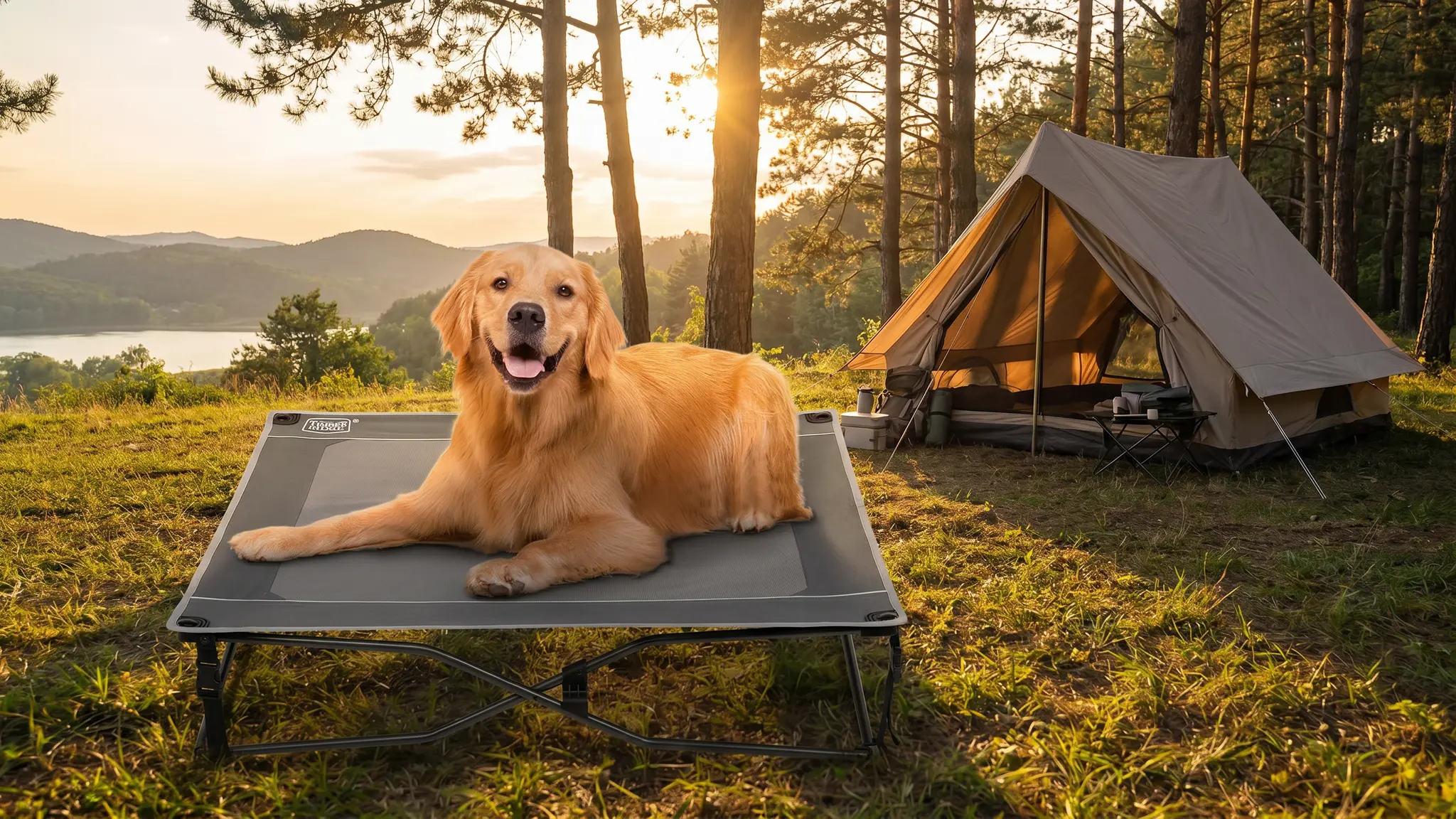TIMBER RIDGE Dog Bed Review 2026: Elevated Outdoor Cot Verdict 2 TIMBER RIDGE Dog Bed in action