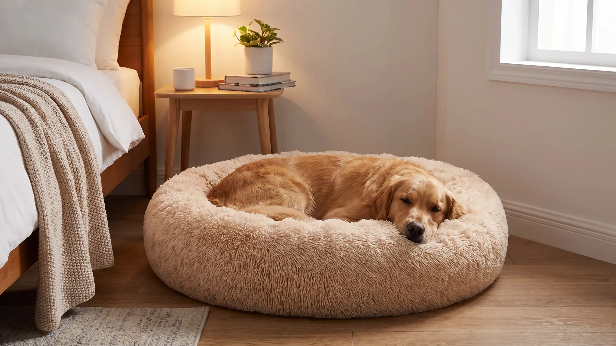 Amazon Basics Donut Dog Bed Review 2026: Is It Worth It? 2 Amazon Basics Donut Dog Bed in action