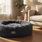 Bedfolks Calming Donut Dog Bed, 36 Inches Round Fluffy for Large Dogs, Anti-Anxiety Plush, product view