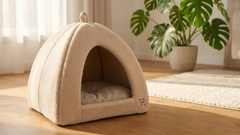 Best Pet Supplies Cat Bed for Indoor Cat, Domed Tent House with Removable Pillow, Covered product view
