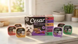 Cesar Wet Dog Food Classic Loaf in Sauce Grilled Chicken, Filet Mignon, Porterhouse Steak, product view