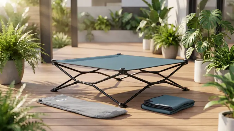 Coolaroo Elevated Dog Bed Review 2026: Travel Cot Verdict 7 Coolaroo On-The-Go Elevated Dog Bed Kit – Portable & Cooling Travel Cot with HeatShield Fa product view