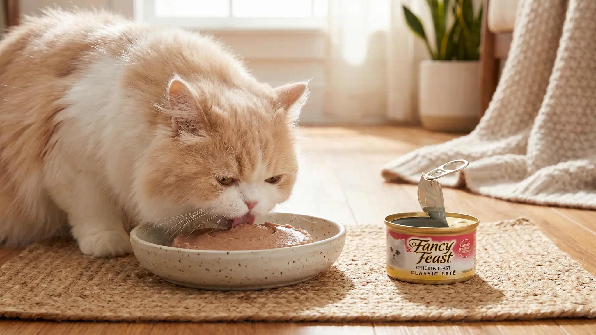Fancy Feast Poultry and Beef Feast Classic Pate Collection Grain Free Wet Cat Food Variety in use