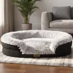 Fluffy Orthopedic Dog Beds Large Sized Dog, 43" Bolster Sofa Bed | Soft plush faux fur,low product view
