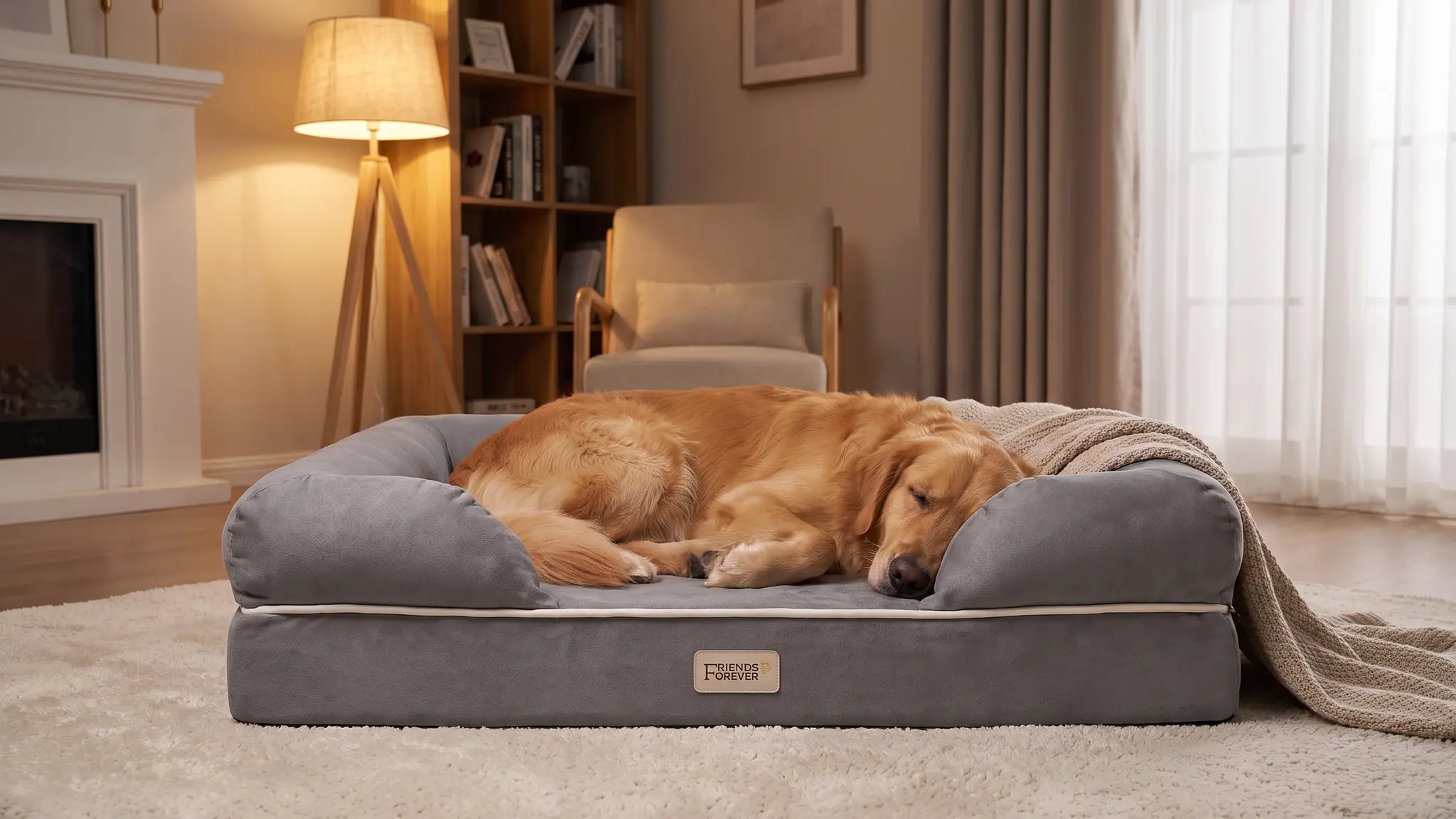 Friends Forever Dog Bed Review 2026: Orthopedic Sofa Verdict 2 Friends Forever Dog Bed in action
