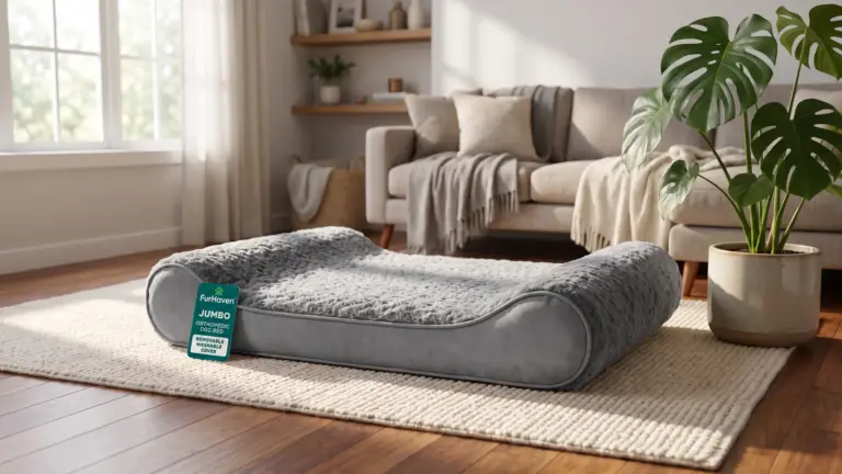 FurHaven Orthopedic Dog Bed for Large Dogs, Luxe Lounger Contour Mattress with Solid Ortho product view