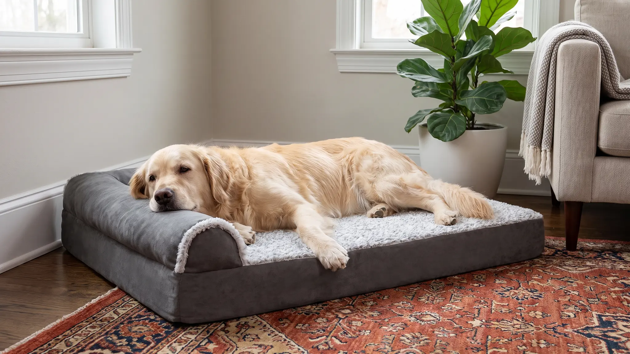 Furhaven Orthopedic Dog Bed Review 2026: Pros and Cons 2 Furhaven Orthopedic Dog Bed in action